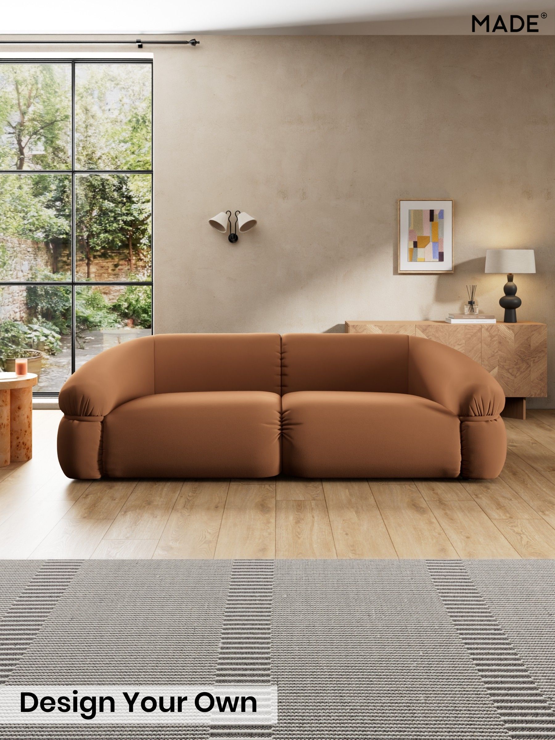 Matt Velvet Easy Clean/Fawn Truffle Natural - Soma By Made
