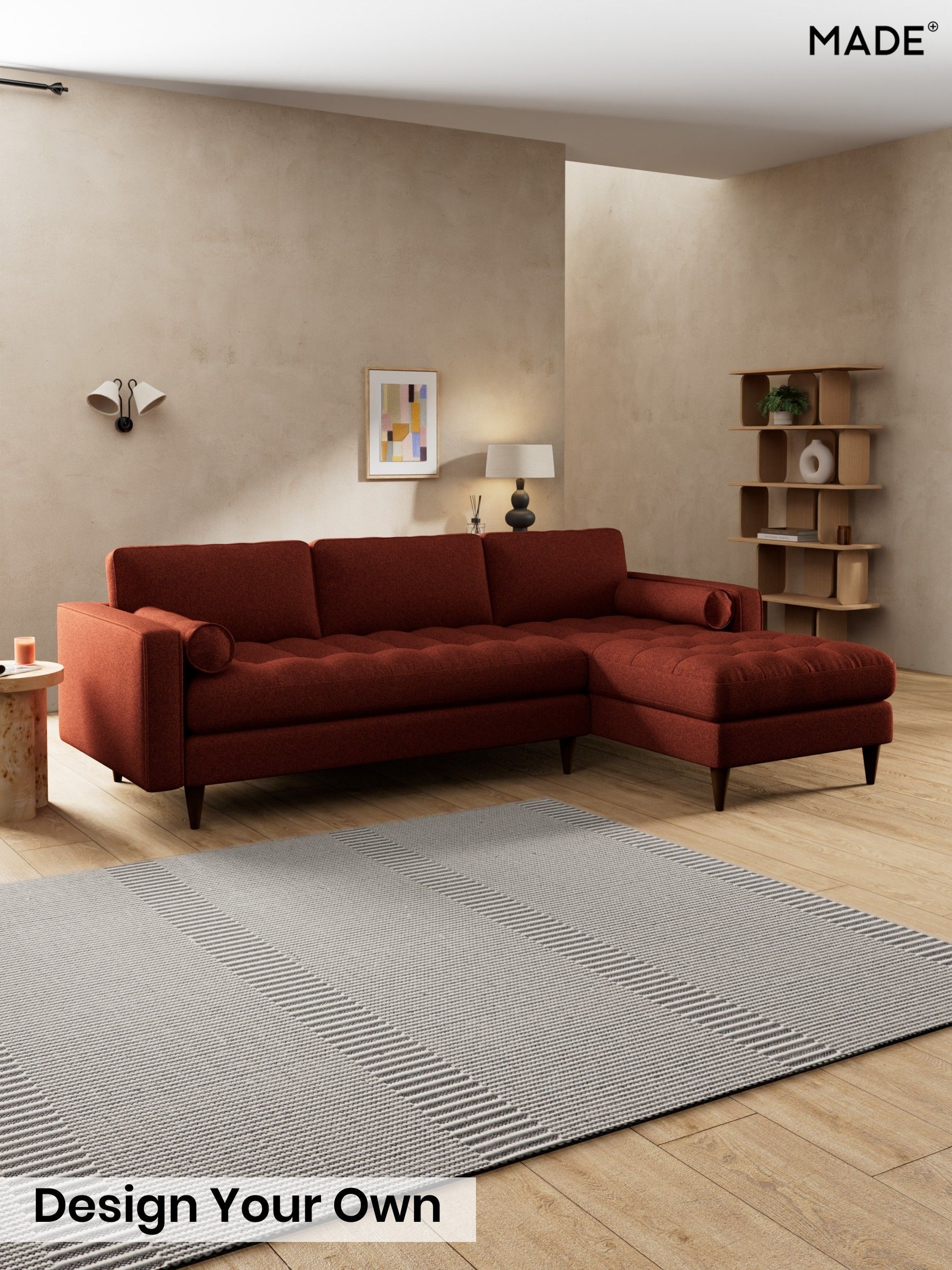 Soft Touch Boucle/Rust Orange - Scott By Made