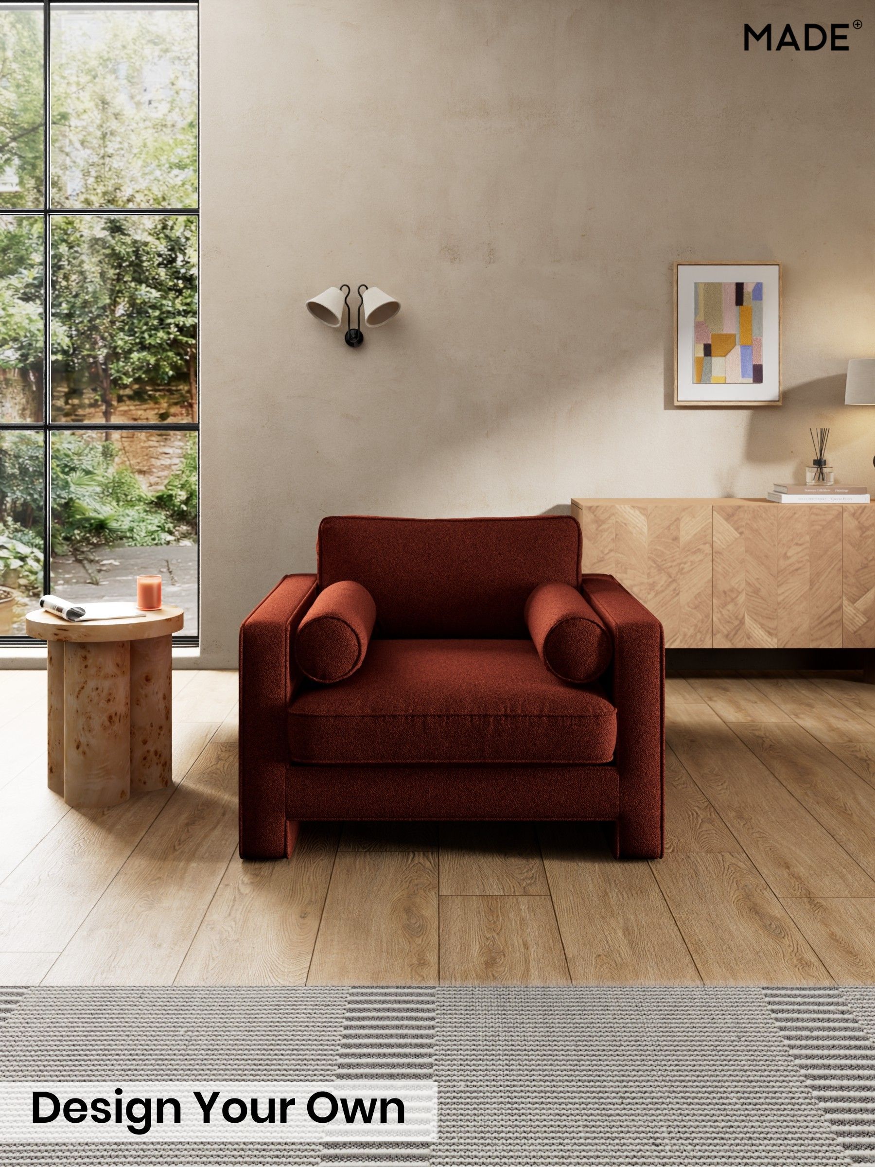 Soft Touch Boucle/Rust Orange - Holloway By Made