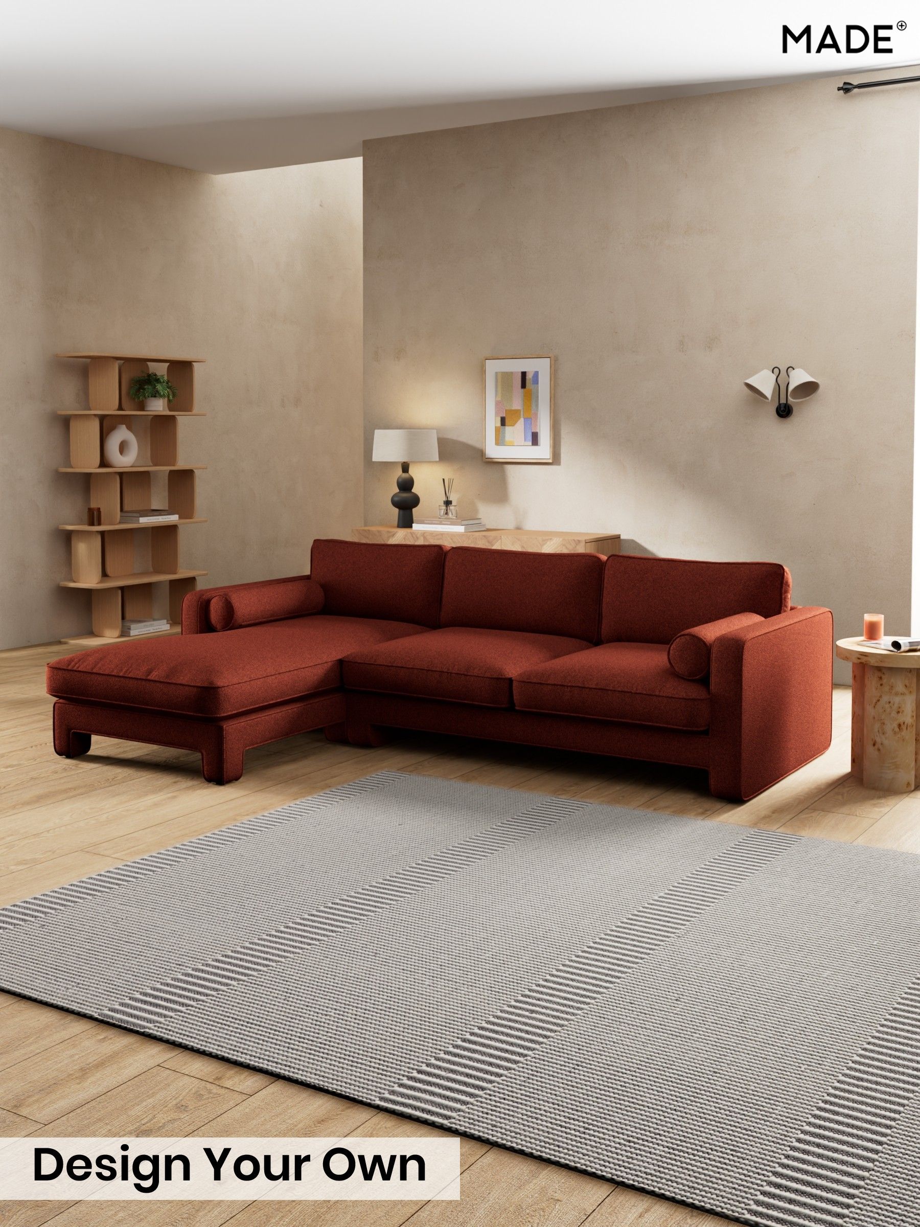 Soft Touch Boucle/Rust Orange - Holloway By Made