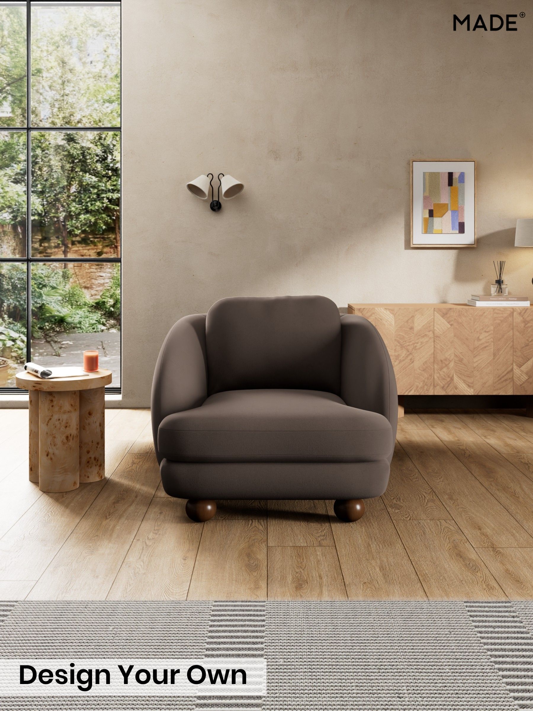 Matt Velvet Easy Clean/Soft Brown - Madris By Made