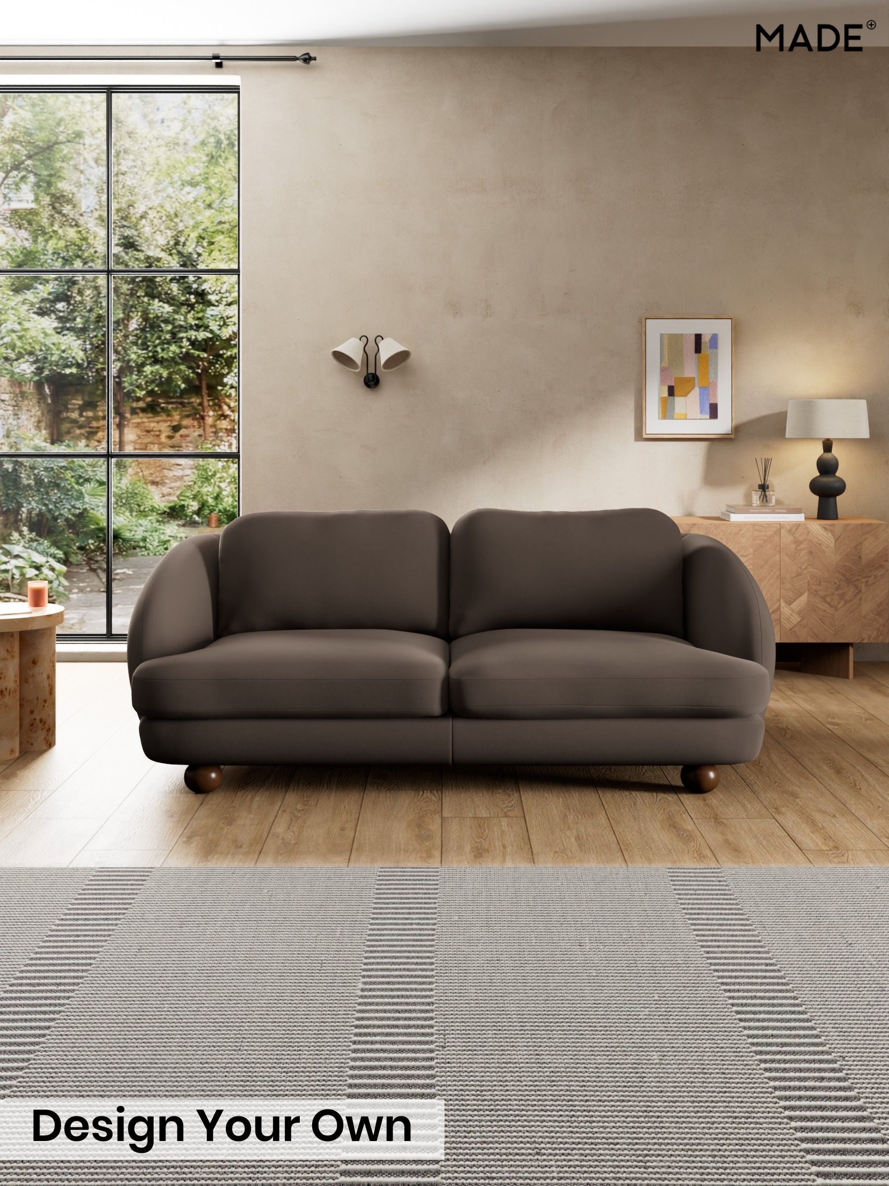 Matt Velvet Easy Clean/Soft Brown - Madris By Made