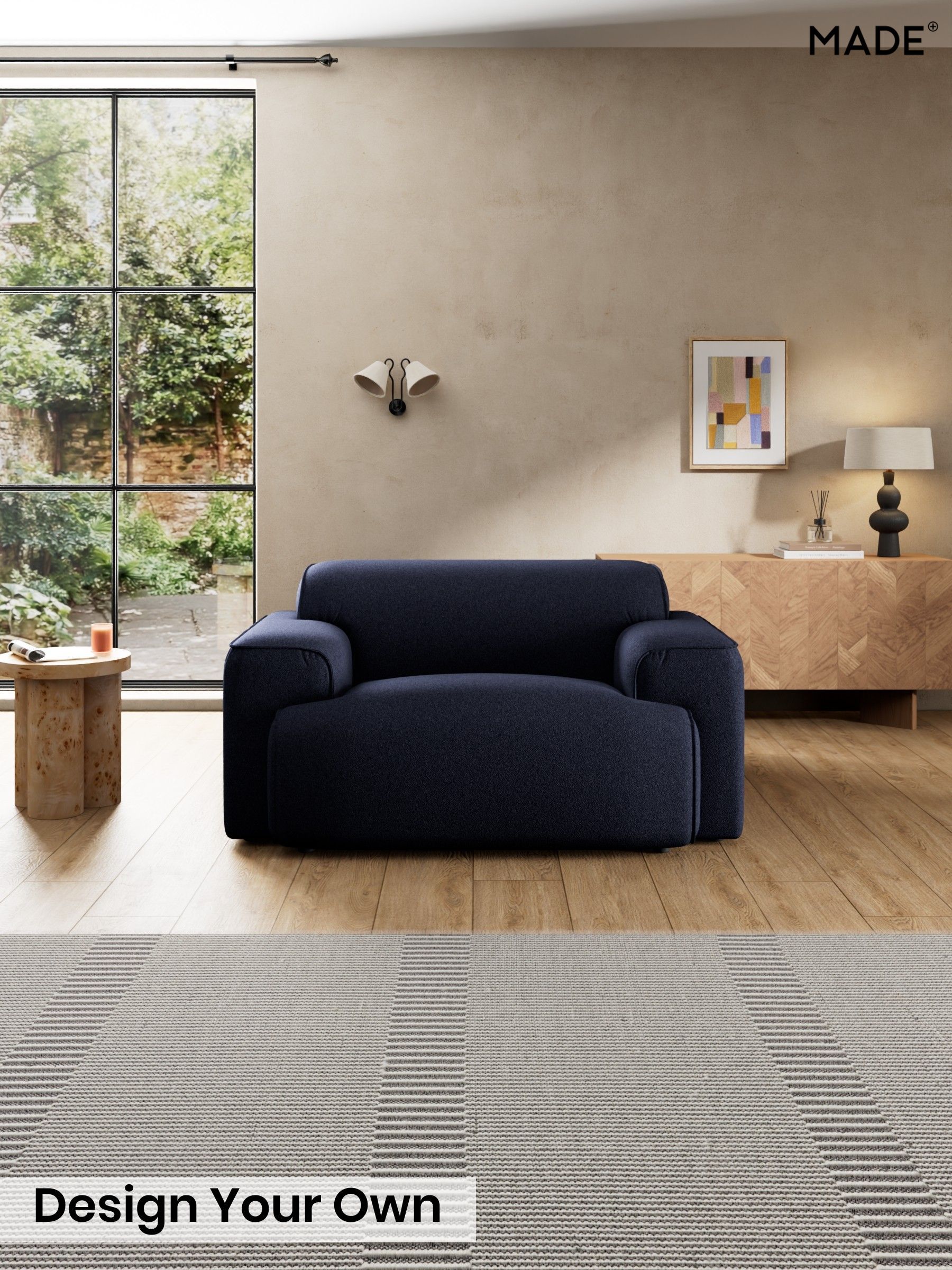 Soft Touch Boucle/Navy Blue - Avalon By Made