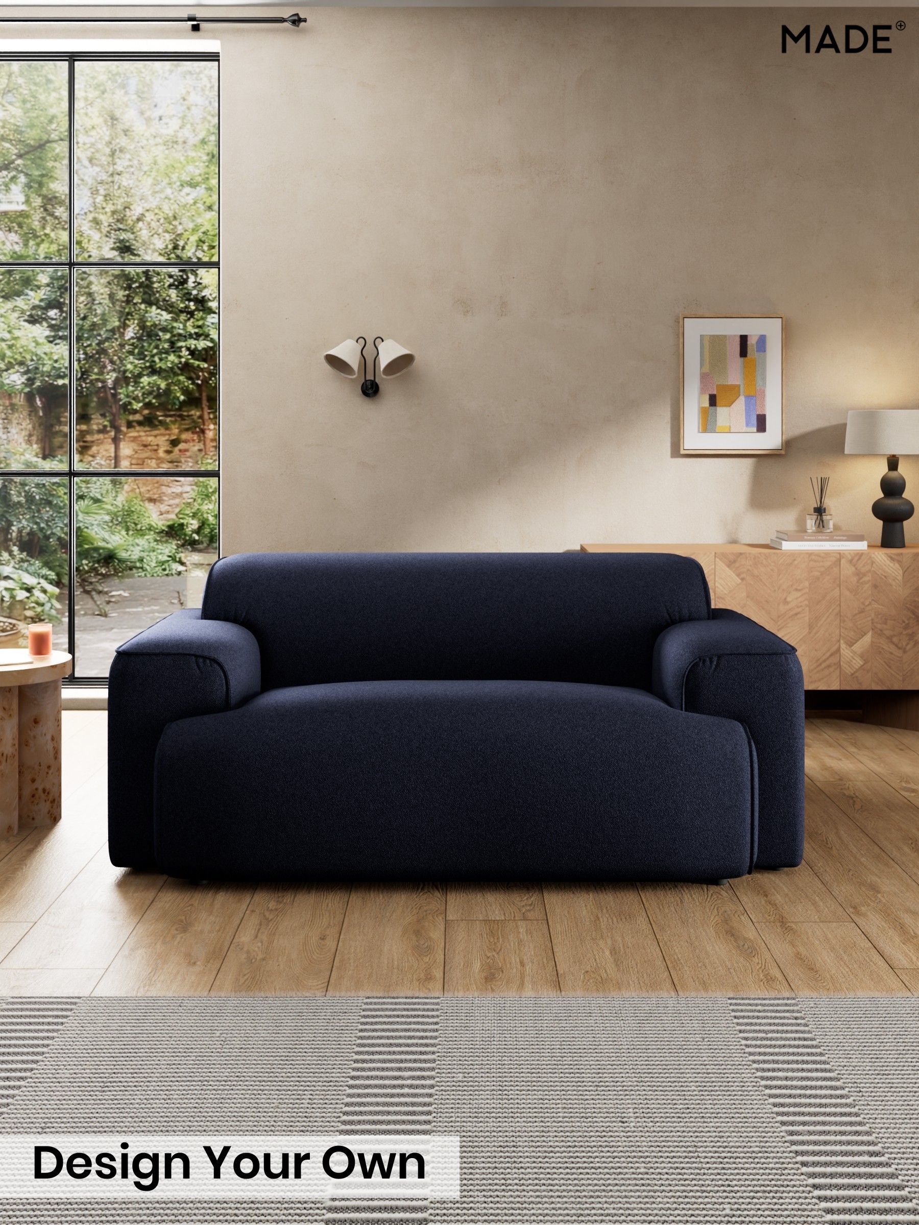 Soft Touch Boucle/Navy Blue - Avalon By Made