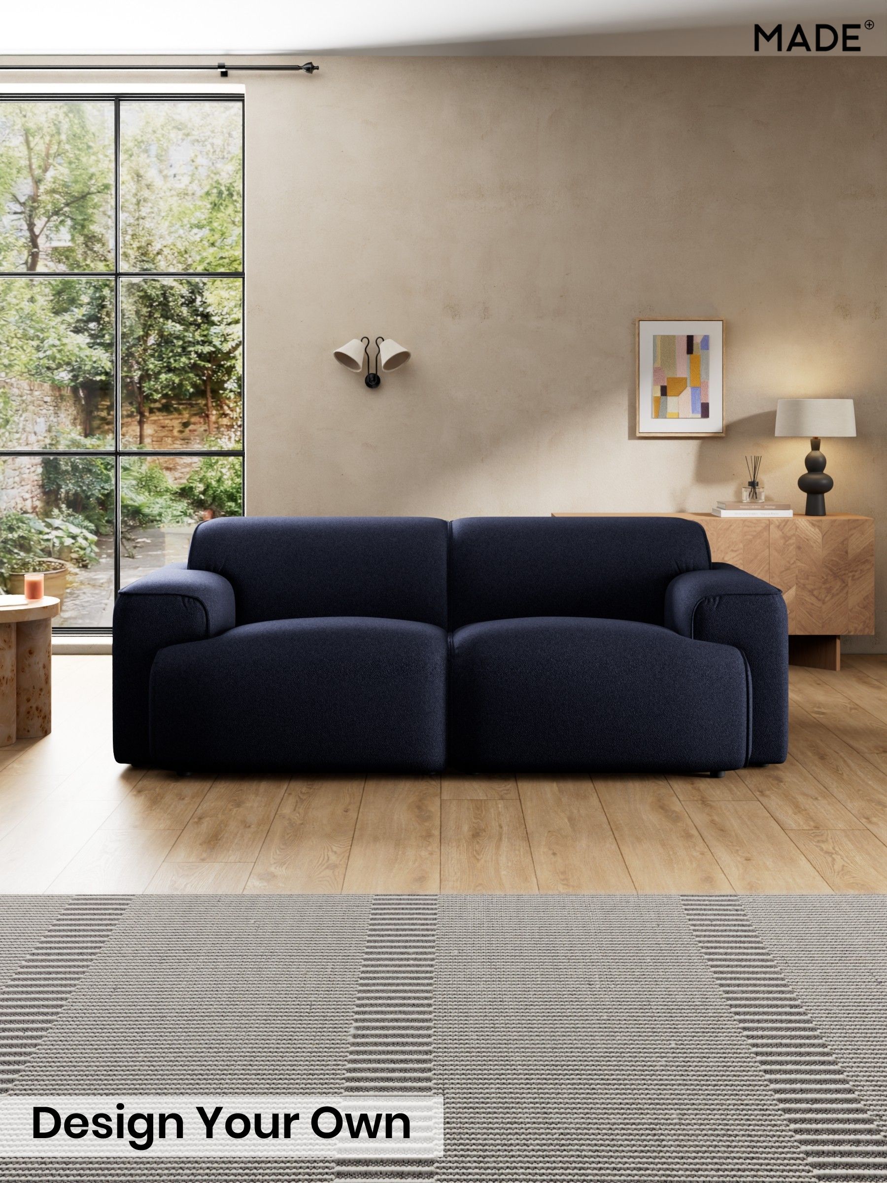 Soft Touch Boucle/Navy Blue - Avalon By Made