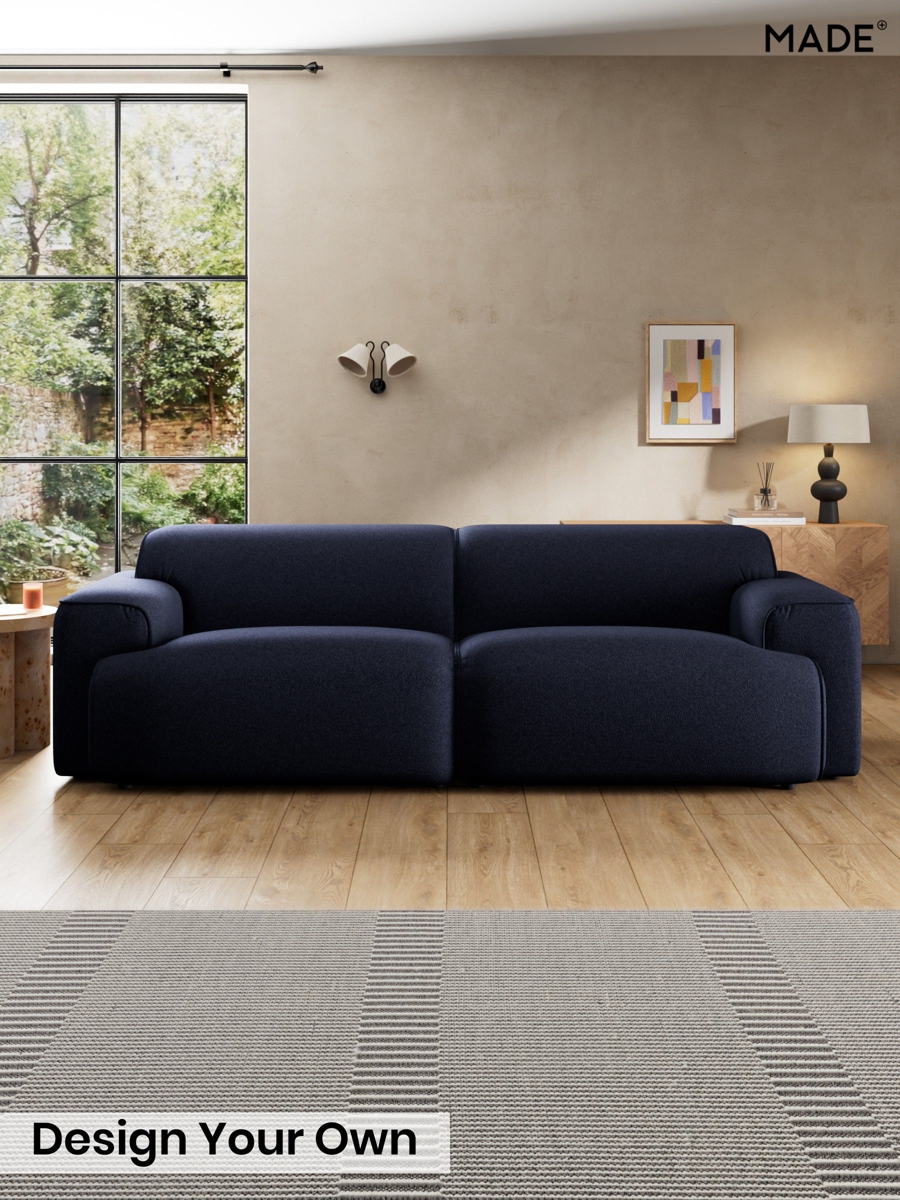 Soft Touch Boucle/Navy Blue - Avalon By Made