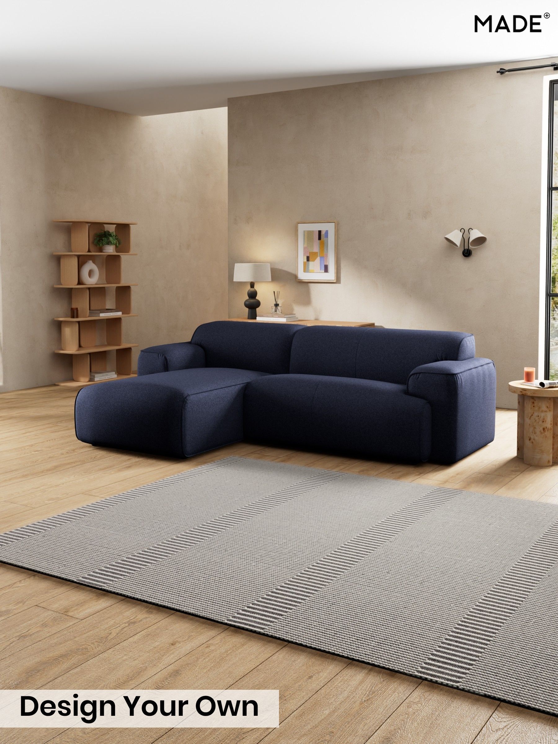 Soft Touch Boucle/Navy Blue - Avalon By Made