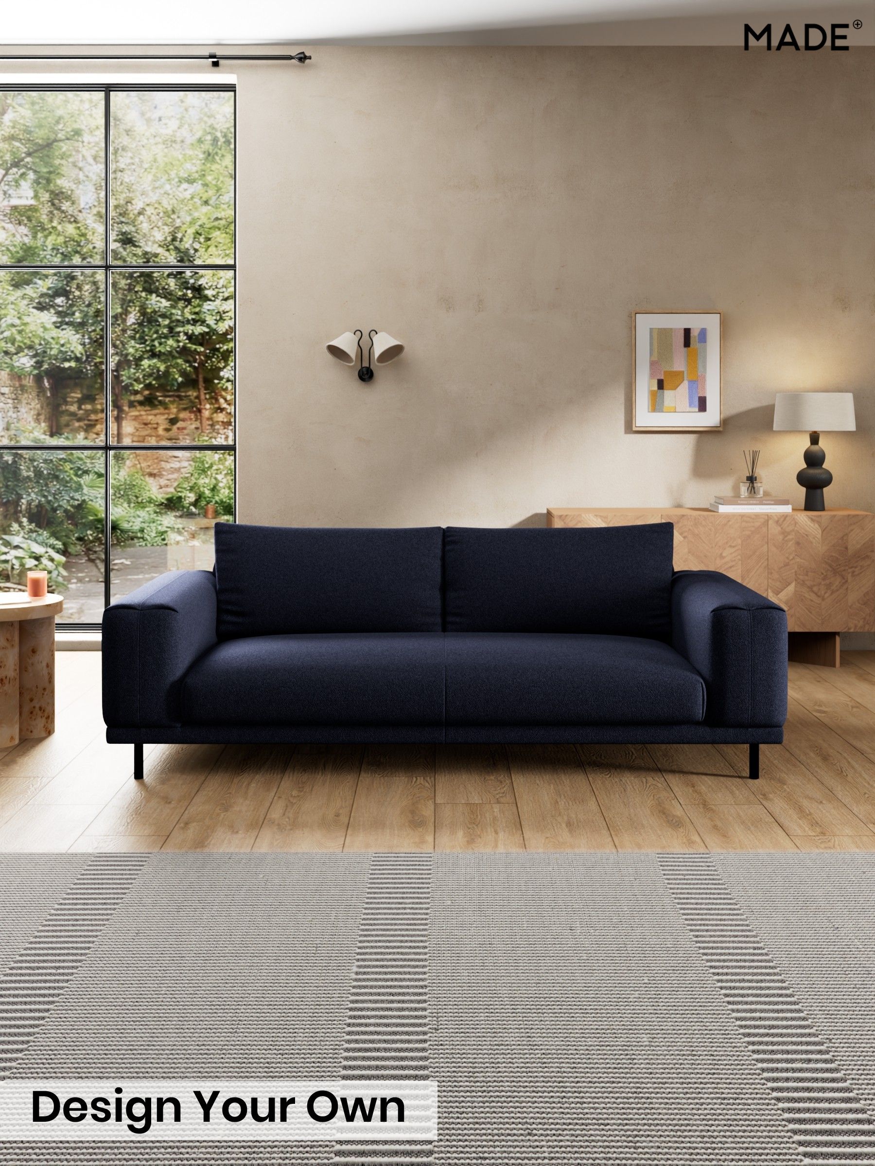 Soft Touch Boucle/Navy Blue - Odin By Made