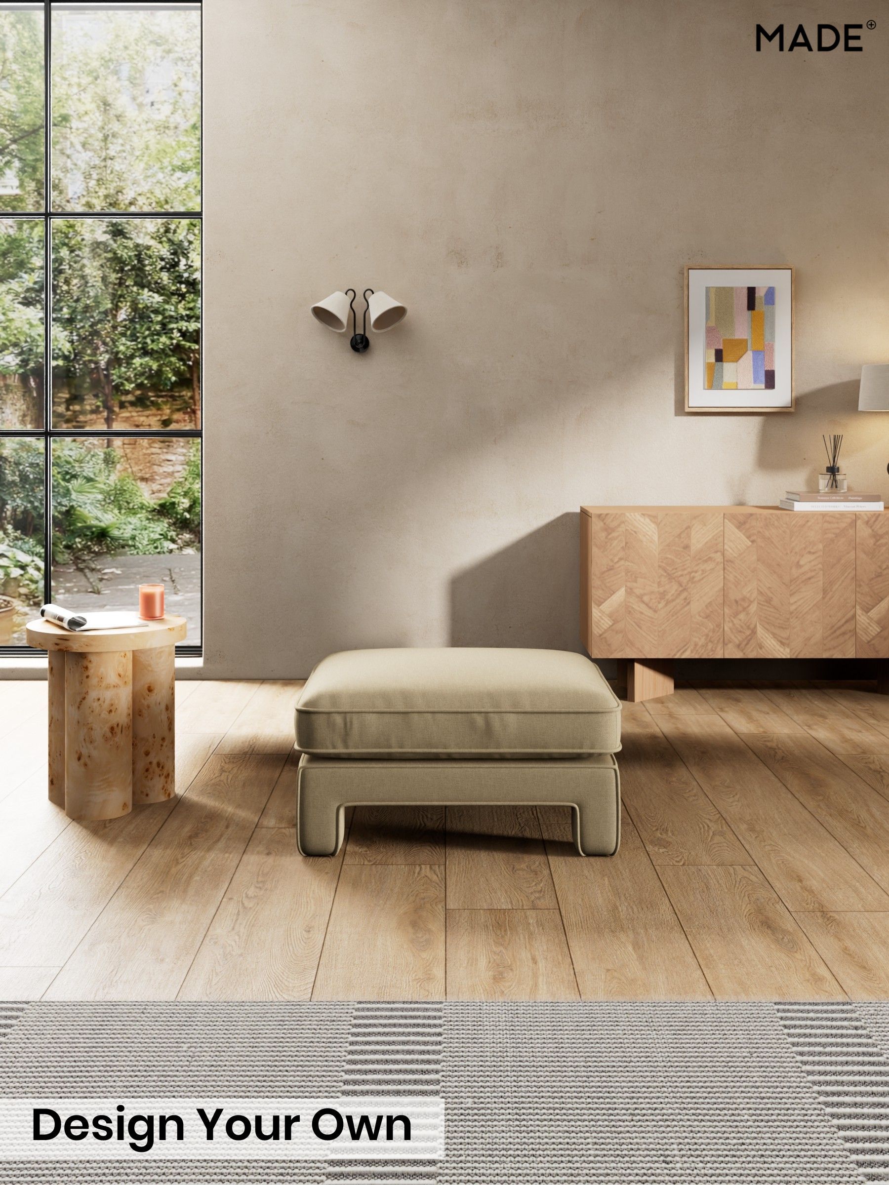 Textured Slub Weave/Caramel Natural - Holloway By Made