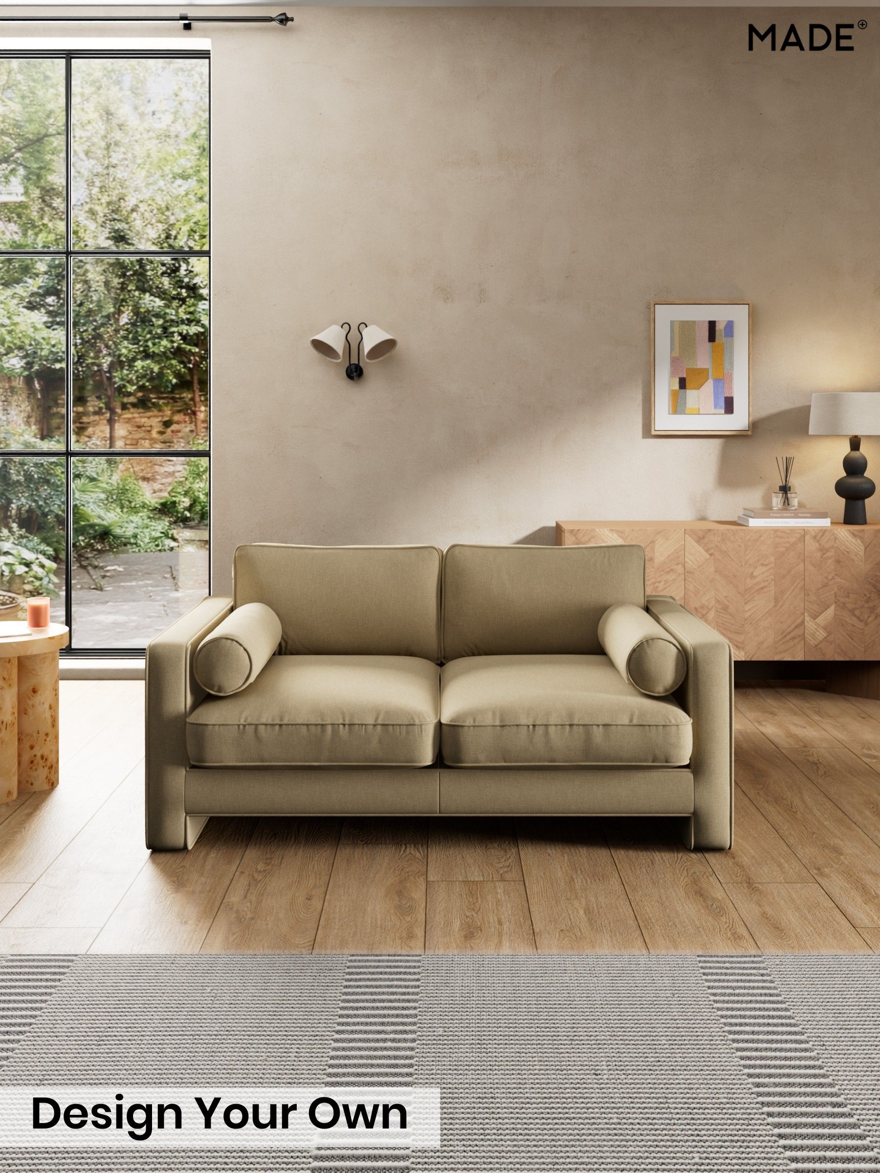 Textured Slub Weave/Caramel Natural - Holloway By Made