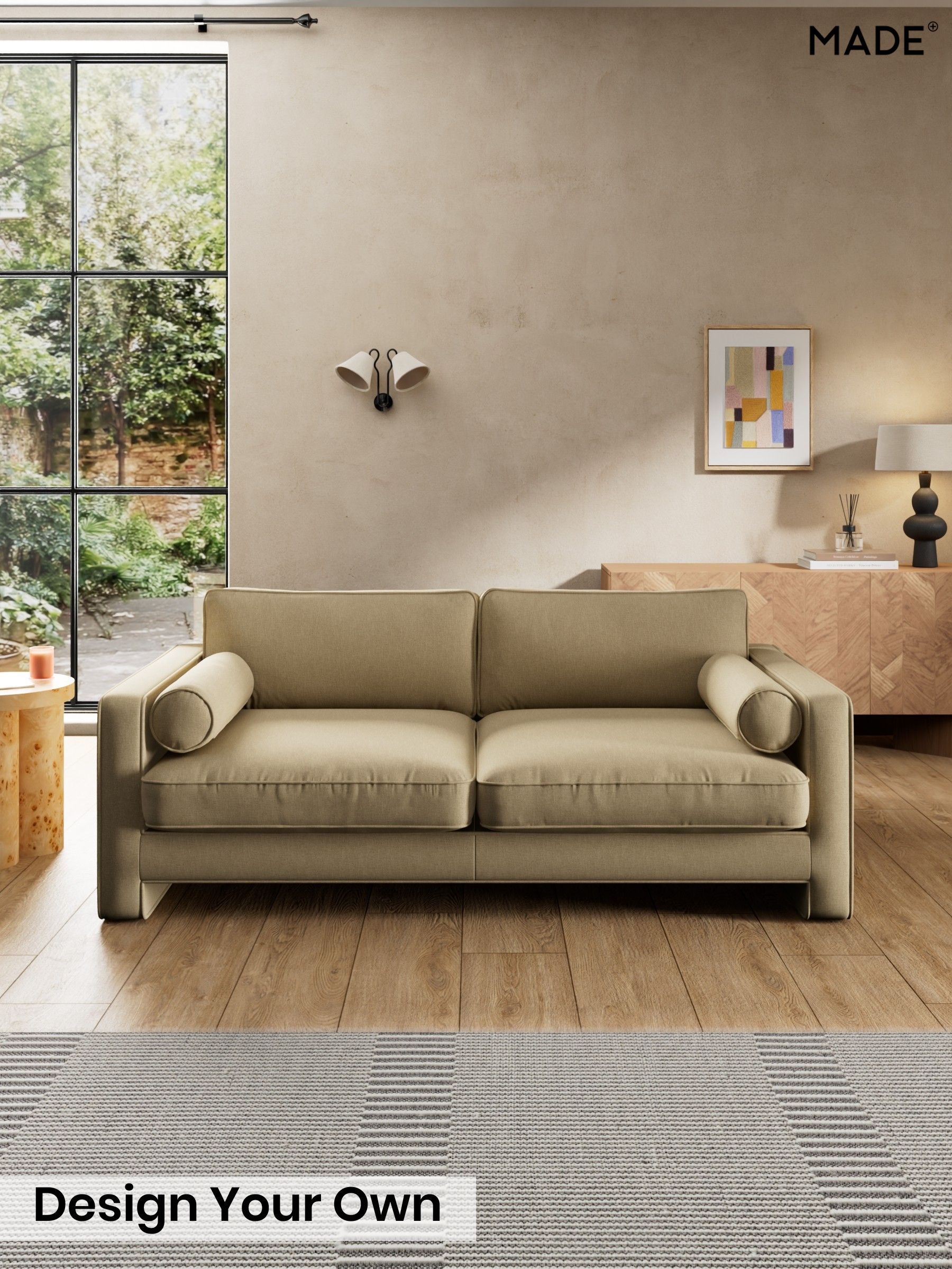 Textured Slub Weave/Caramel Natural - Holloway By Made