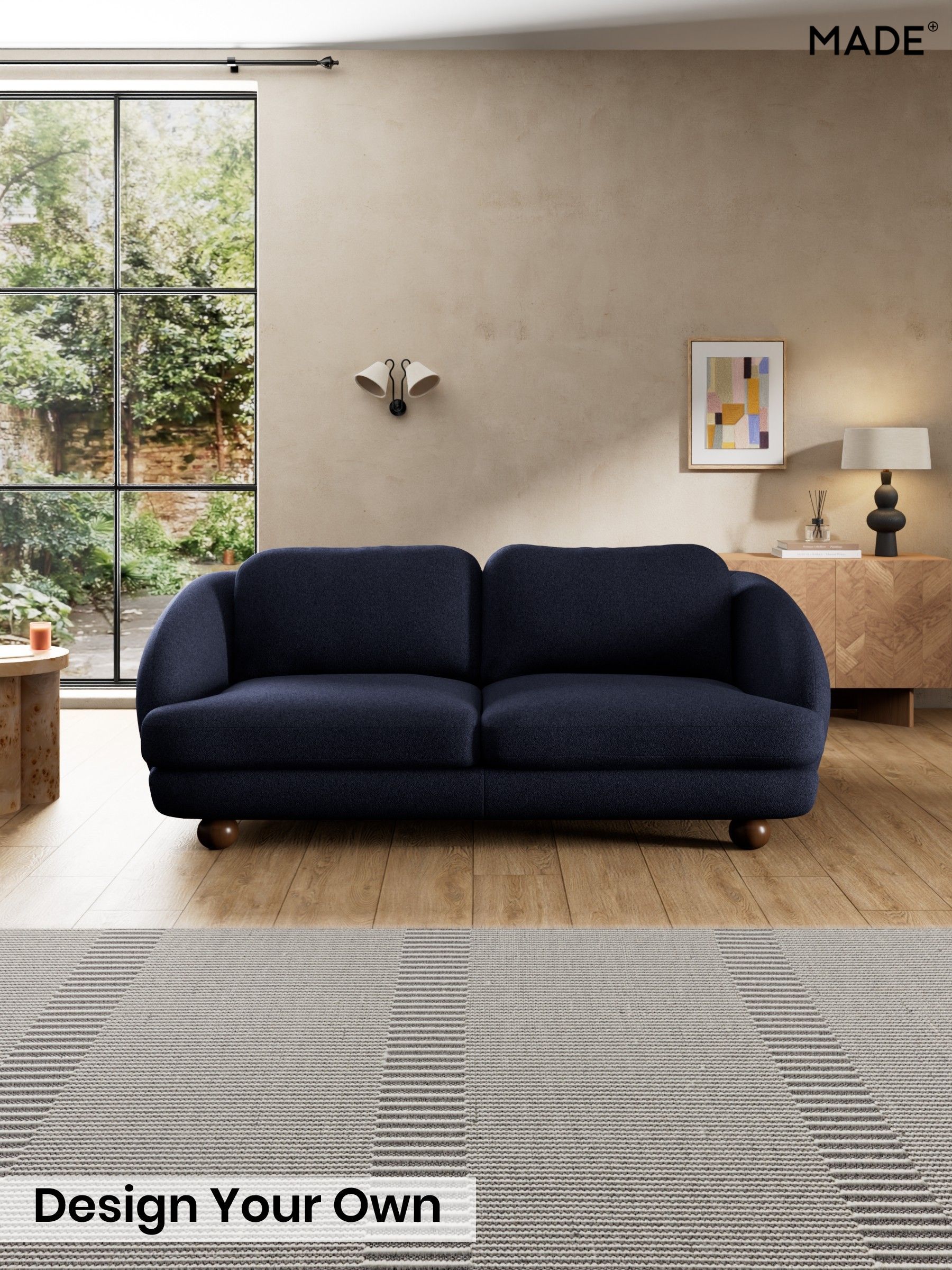 Soft Touch Boucle/Navy Blue - Madris By Made