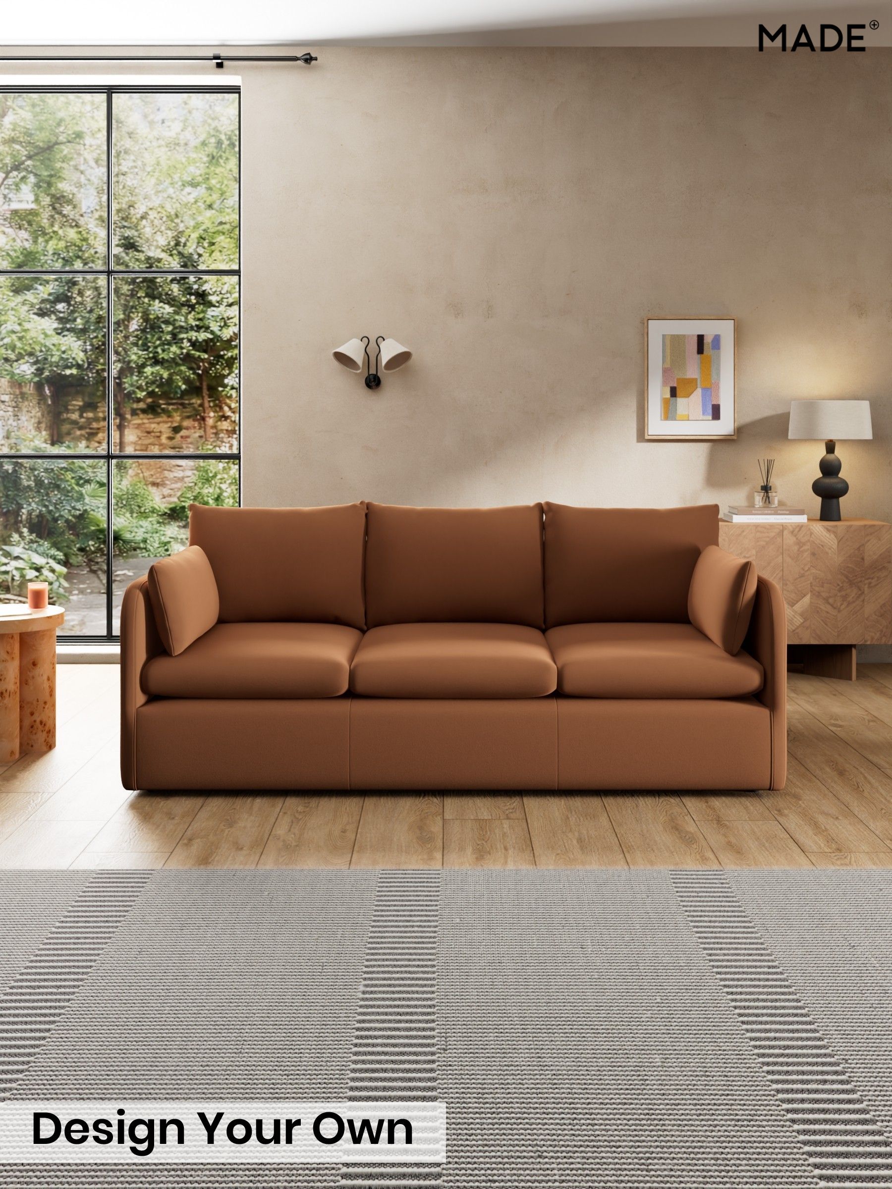 Matt Velvet Easy Clean/Fawn Truffle Natural - Jackson By Made