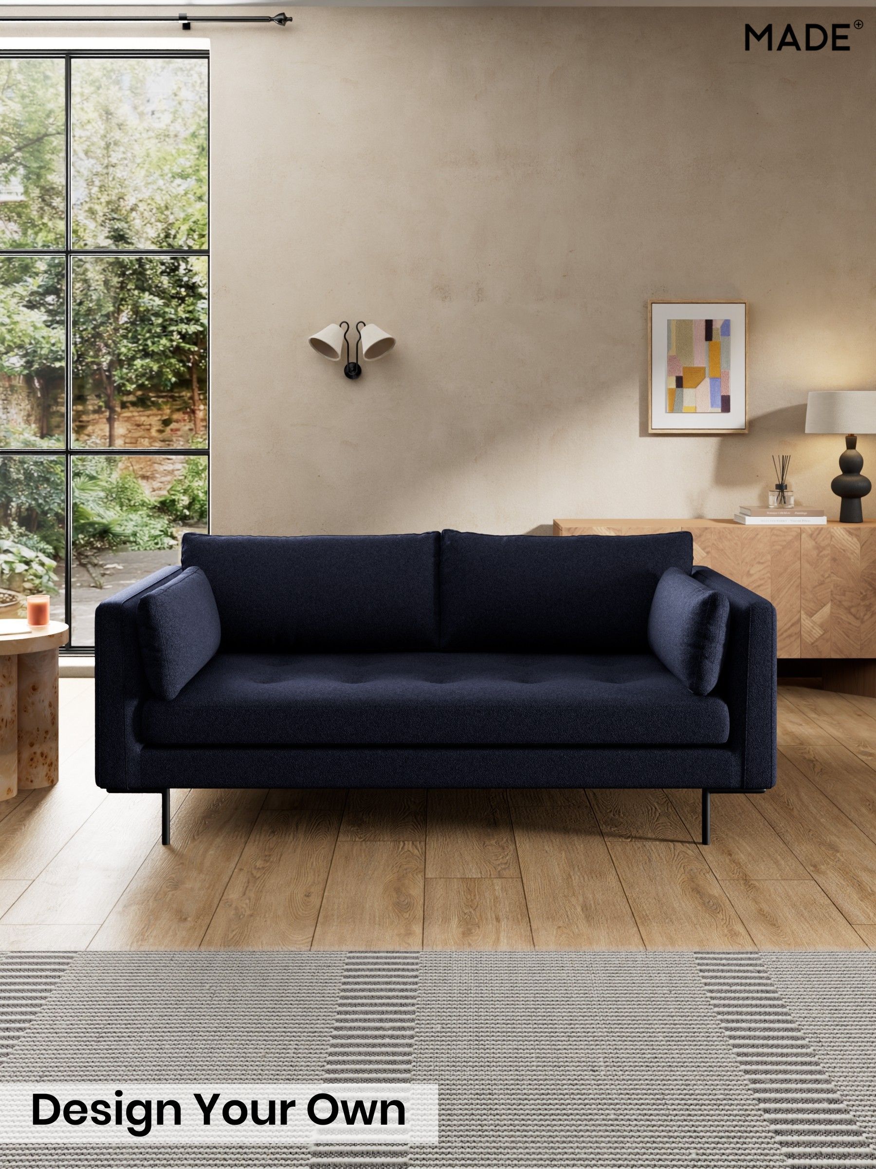 Soft Touch Boucle/Navy Blue - Harlow By Made