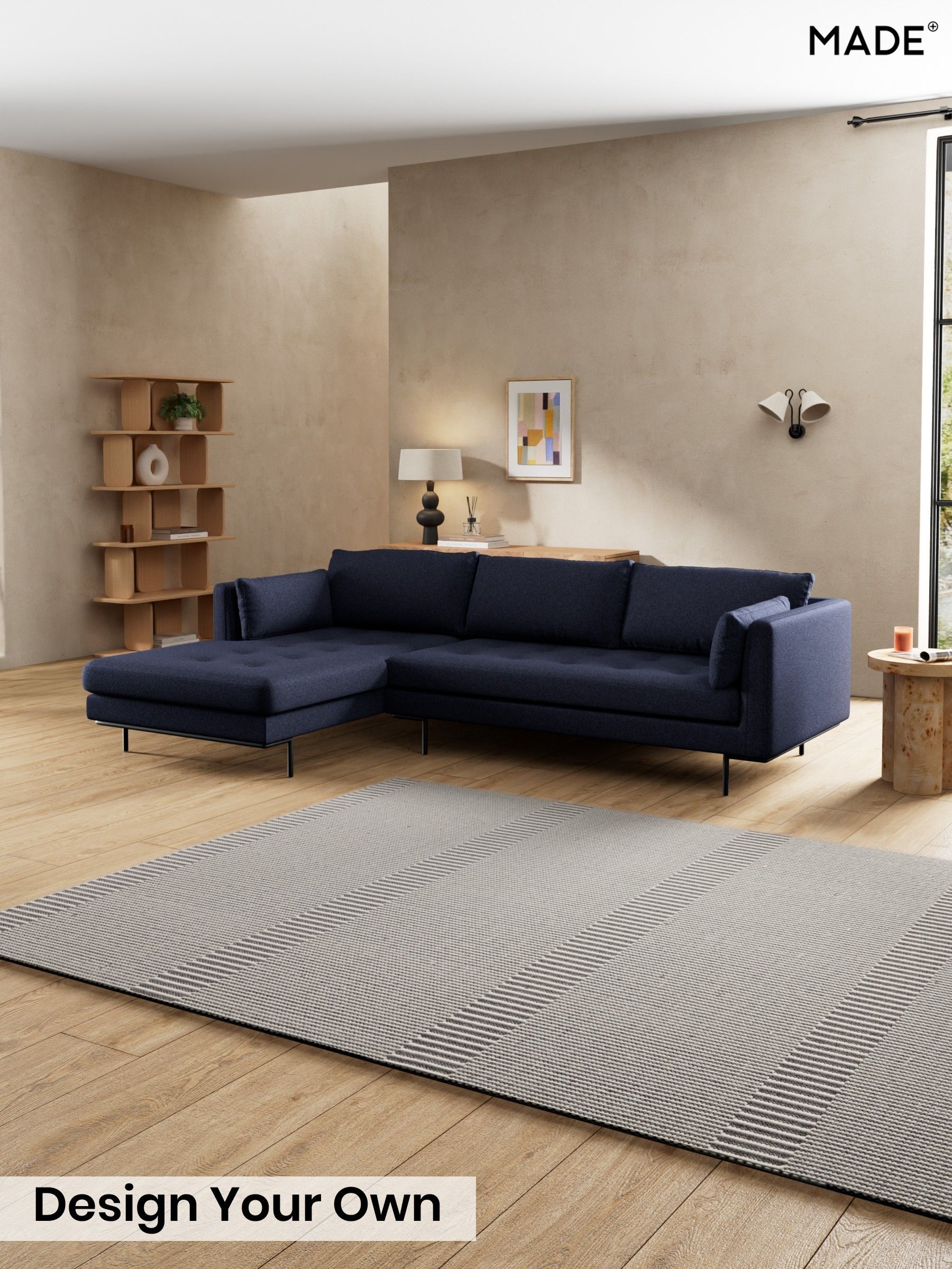 Soft Touch Boucle/Navy Blue - Harlow By Made