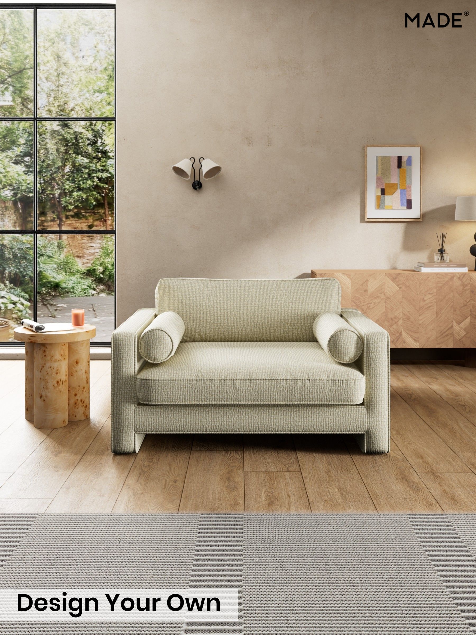 Tonal Boucle/Natural Oatmeal - Holloway By Made