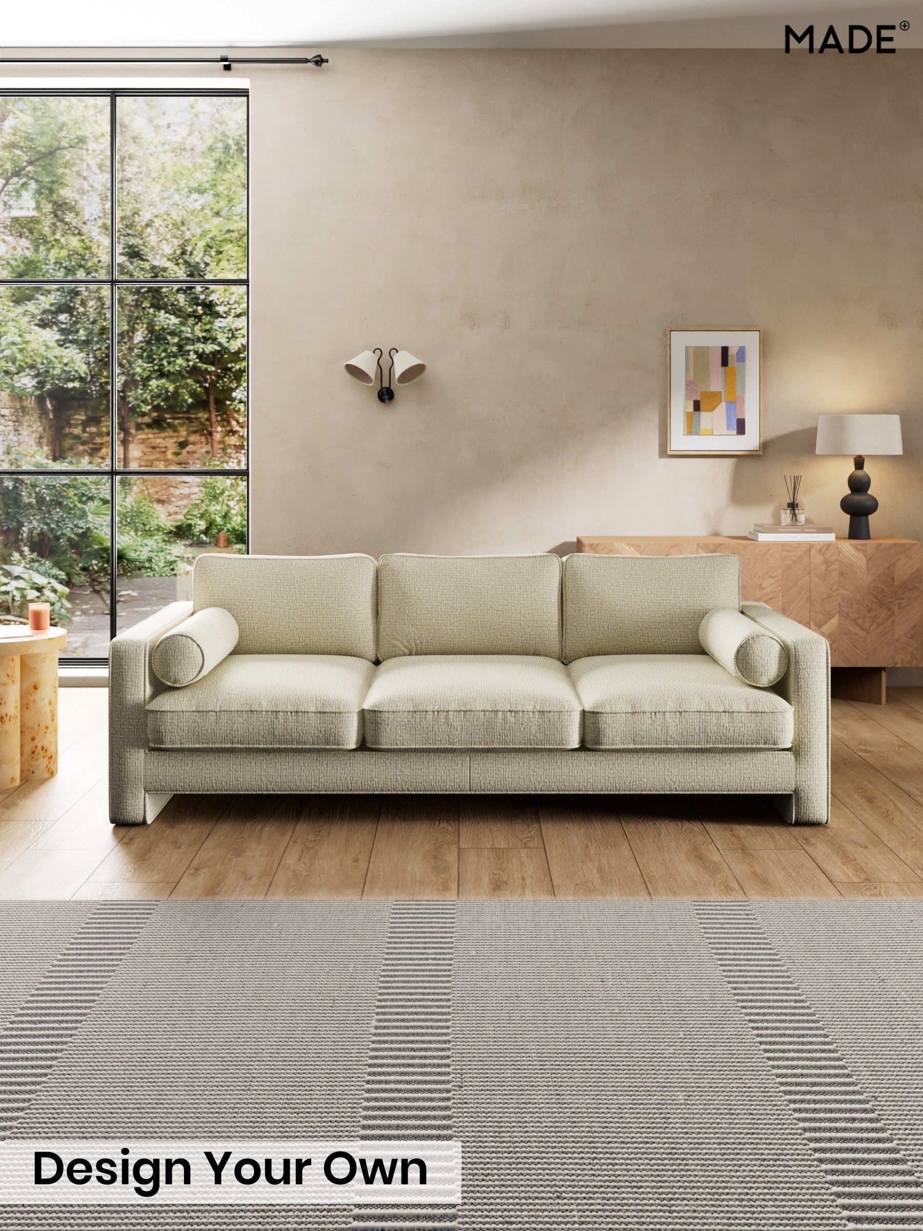 Tonal Boucle/Natural Oatmeal - Holloway By Made