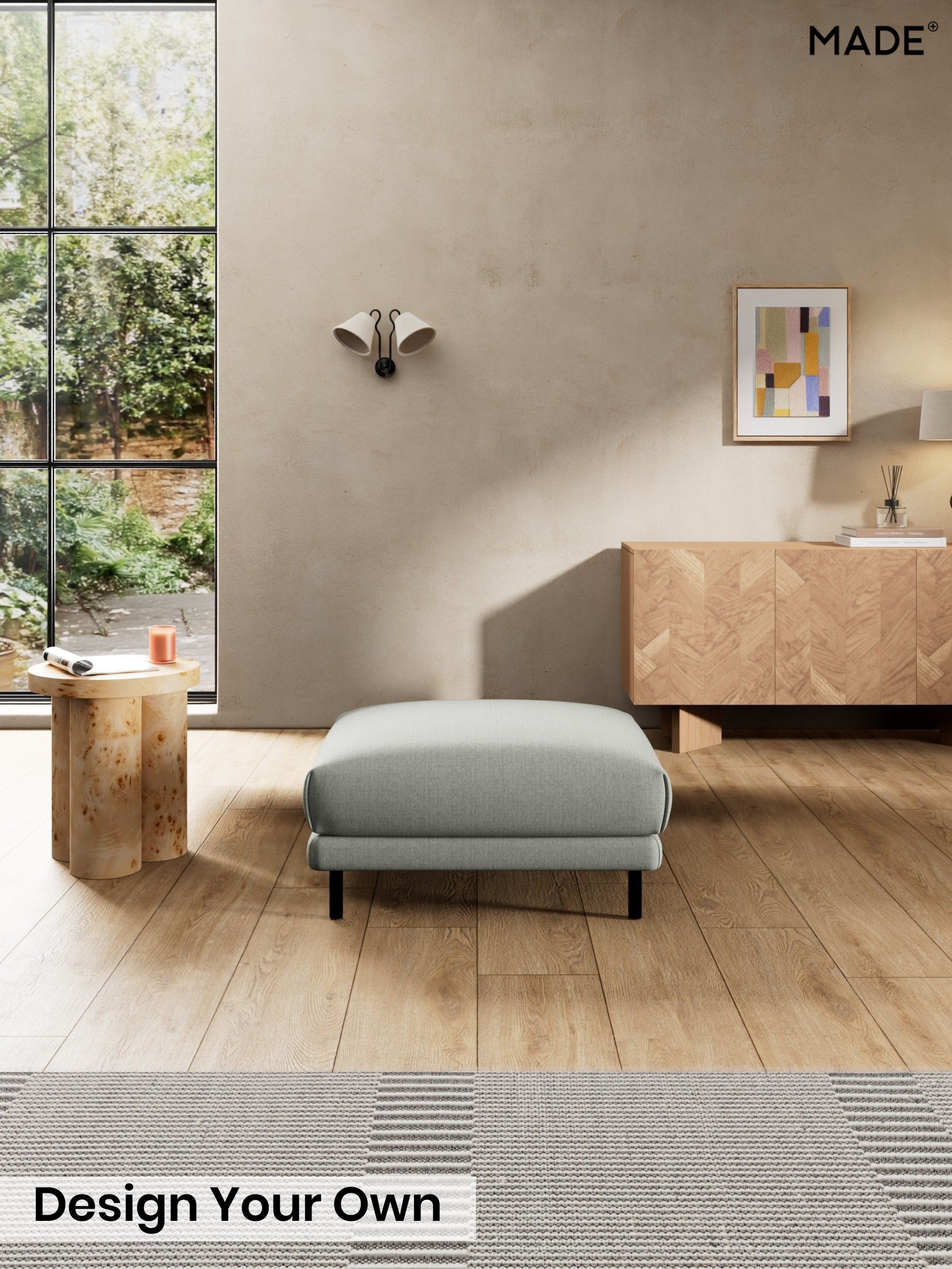 Textured Slub Weave/Pumice Grey - Odin By Made
