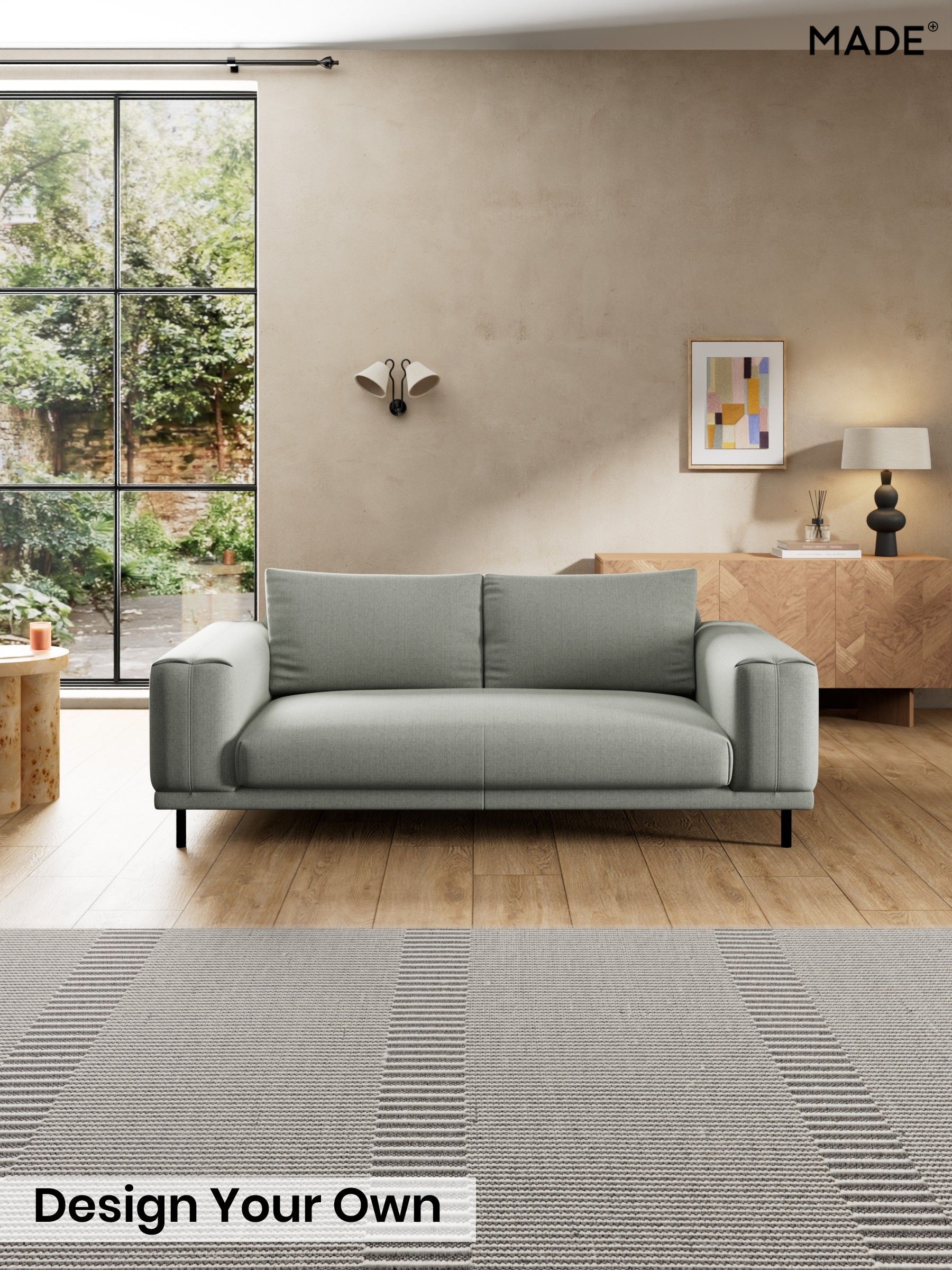 Textured Slub Weave/Pumice Grey - Odin By Made