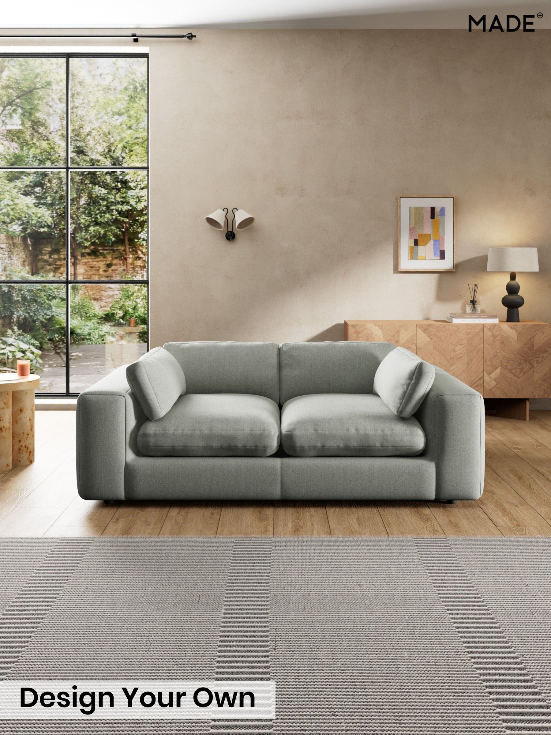Textured Slub Weave/Pumice Grey - Alec By Made
