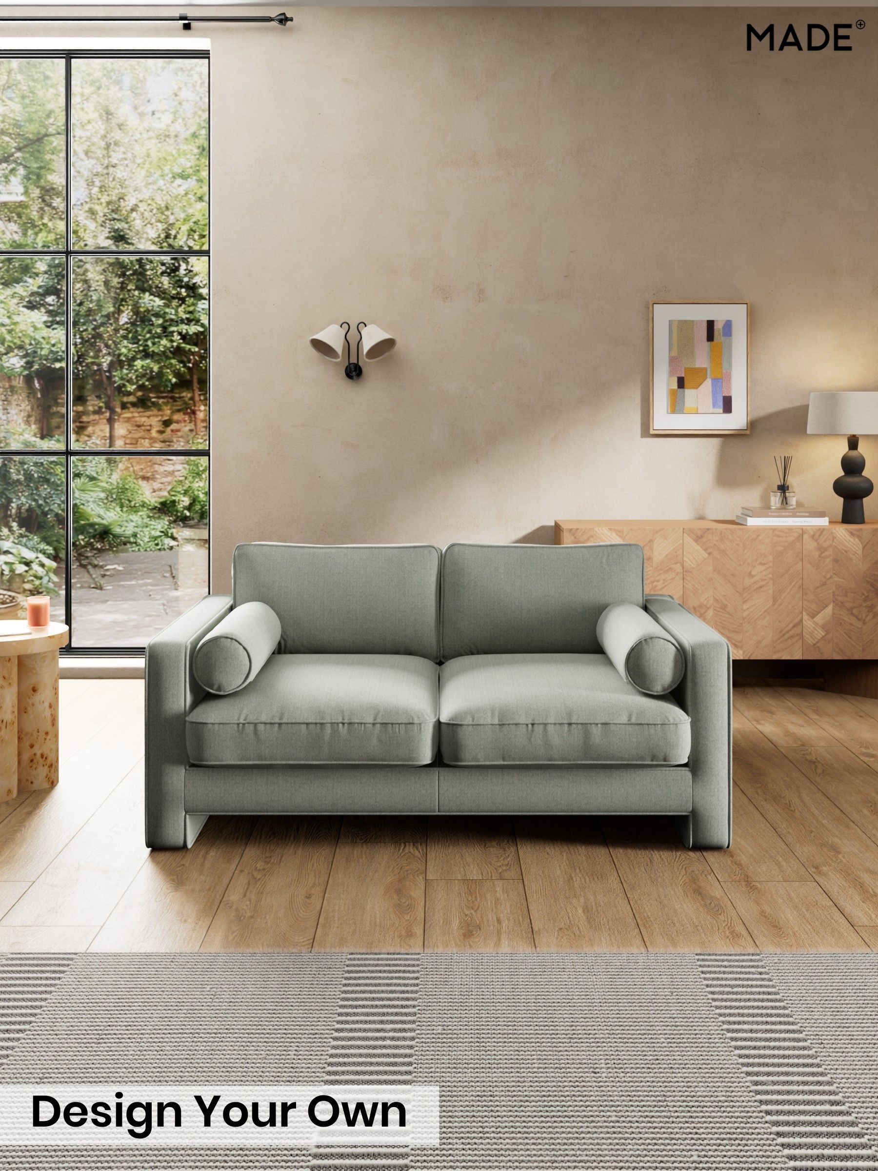 Textured Slub Weave/Pumice Grey - Holloway By Made
