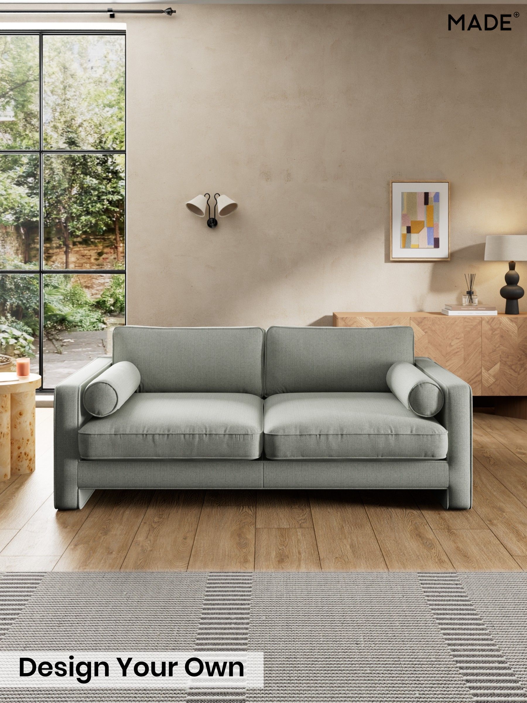 Textured Slub Weave/Pumice Grey - Holloway By Made