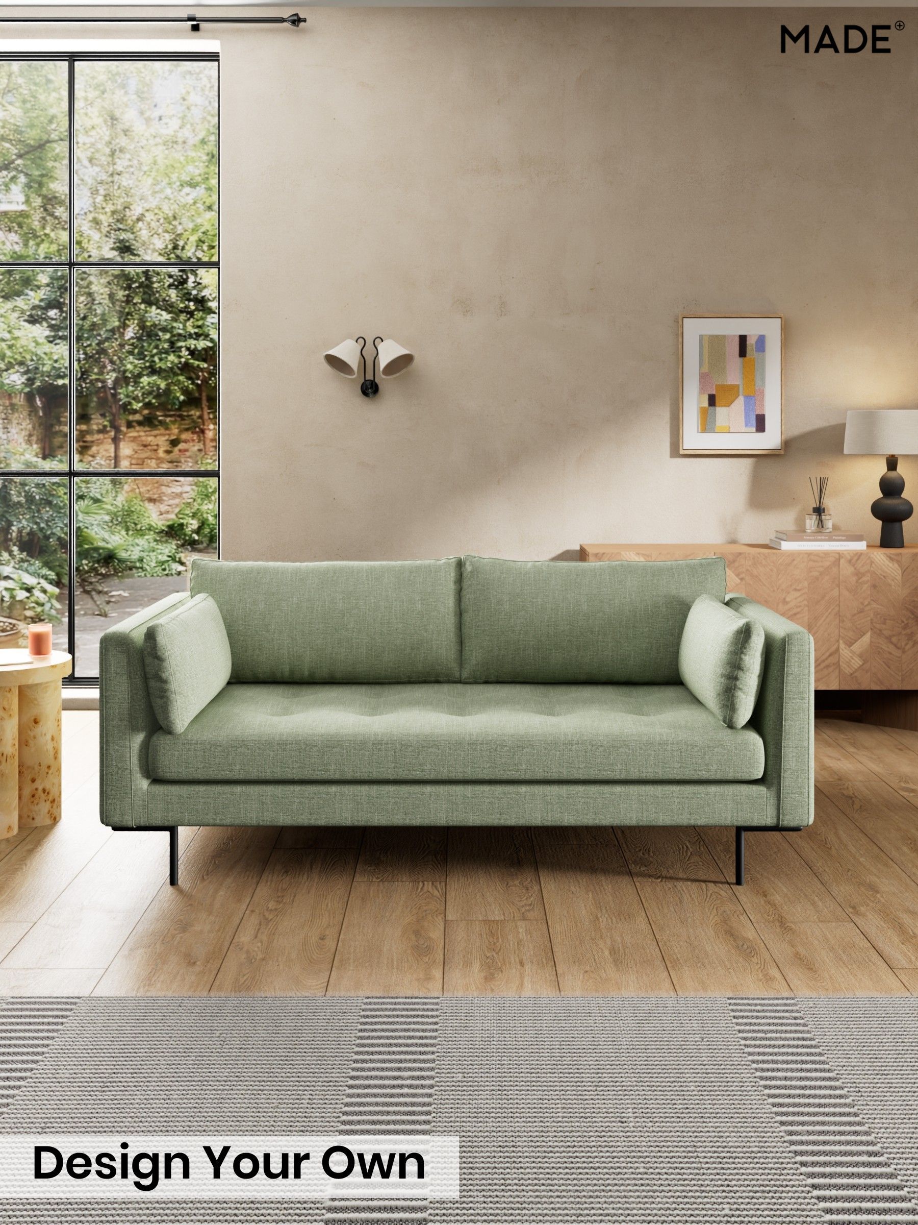 Woven Fleck/Sage Green - Harlow By Made