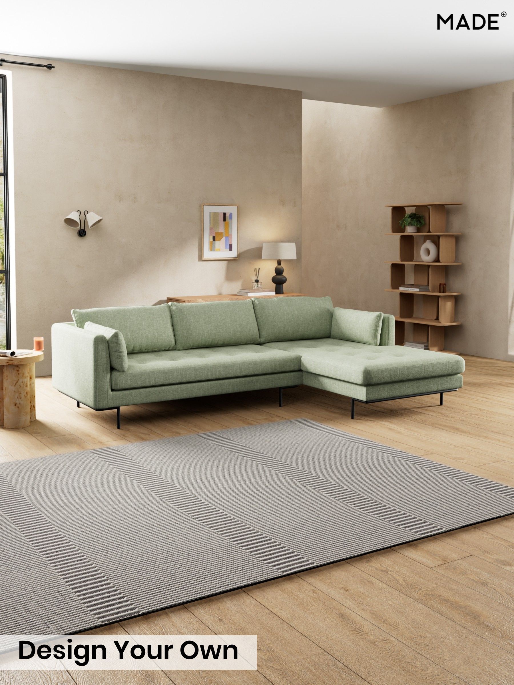 Woven Fleck/Sage Green - Harlow By Made