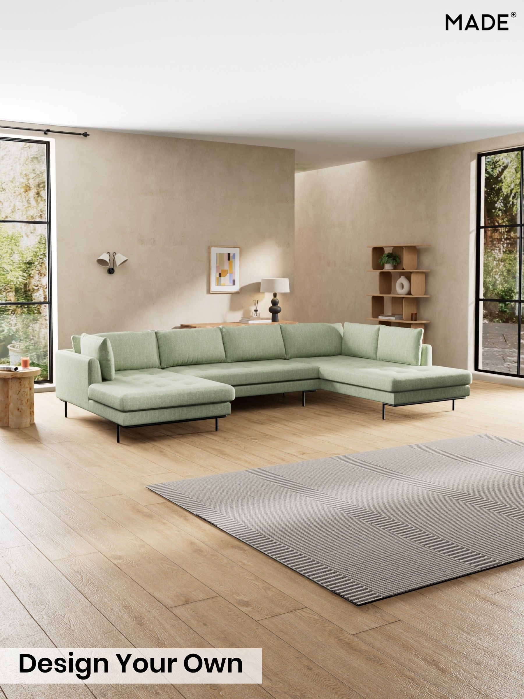 Woven Fleck/Sage Green - Harlow By Made