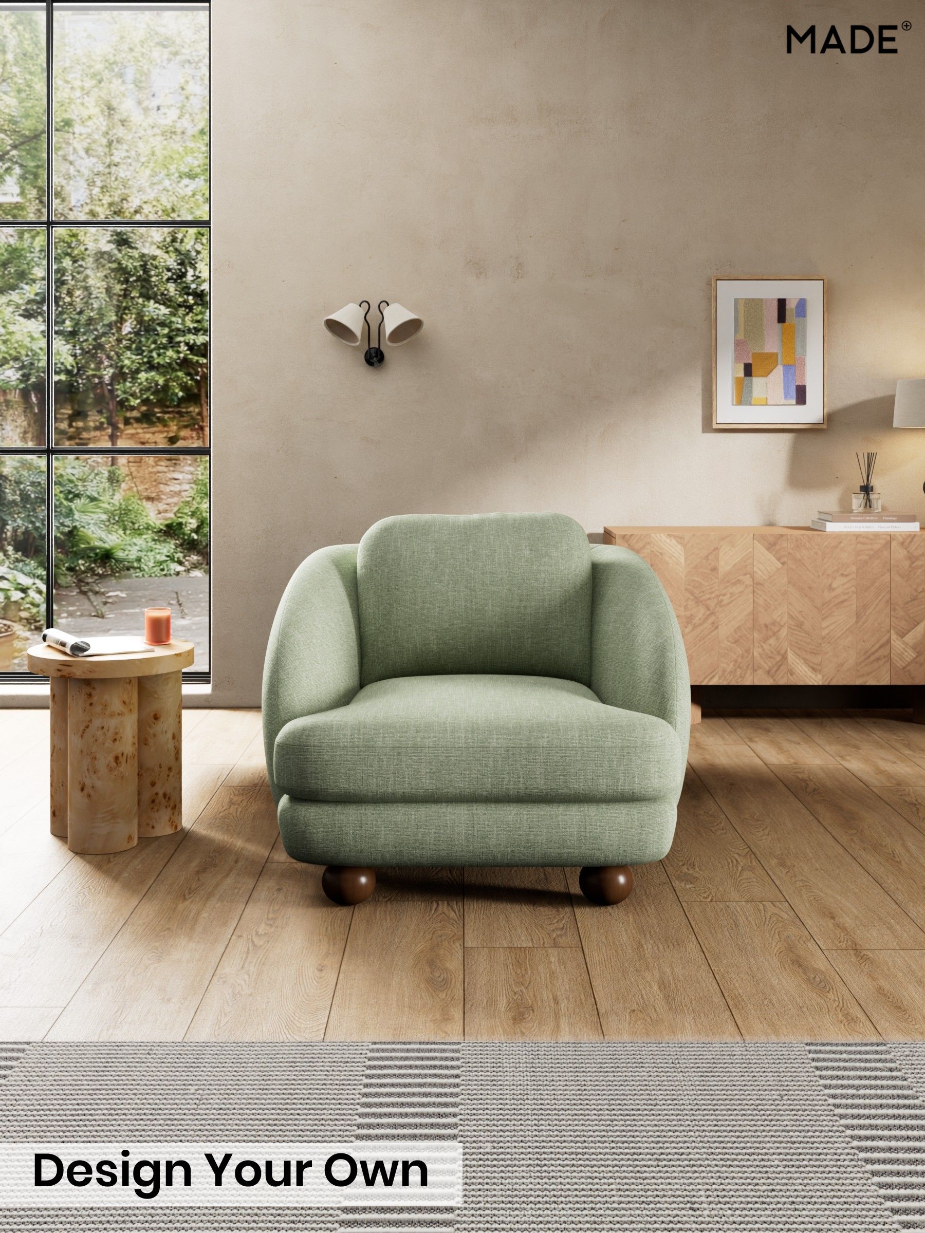 Woven Fleck/Sage Green - Madris By Made
