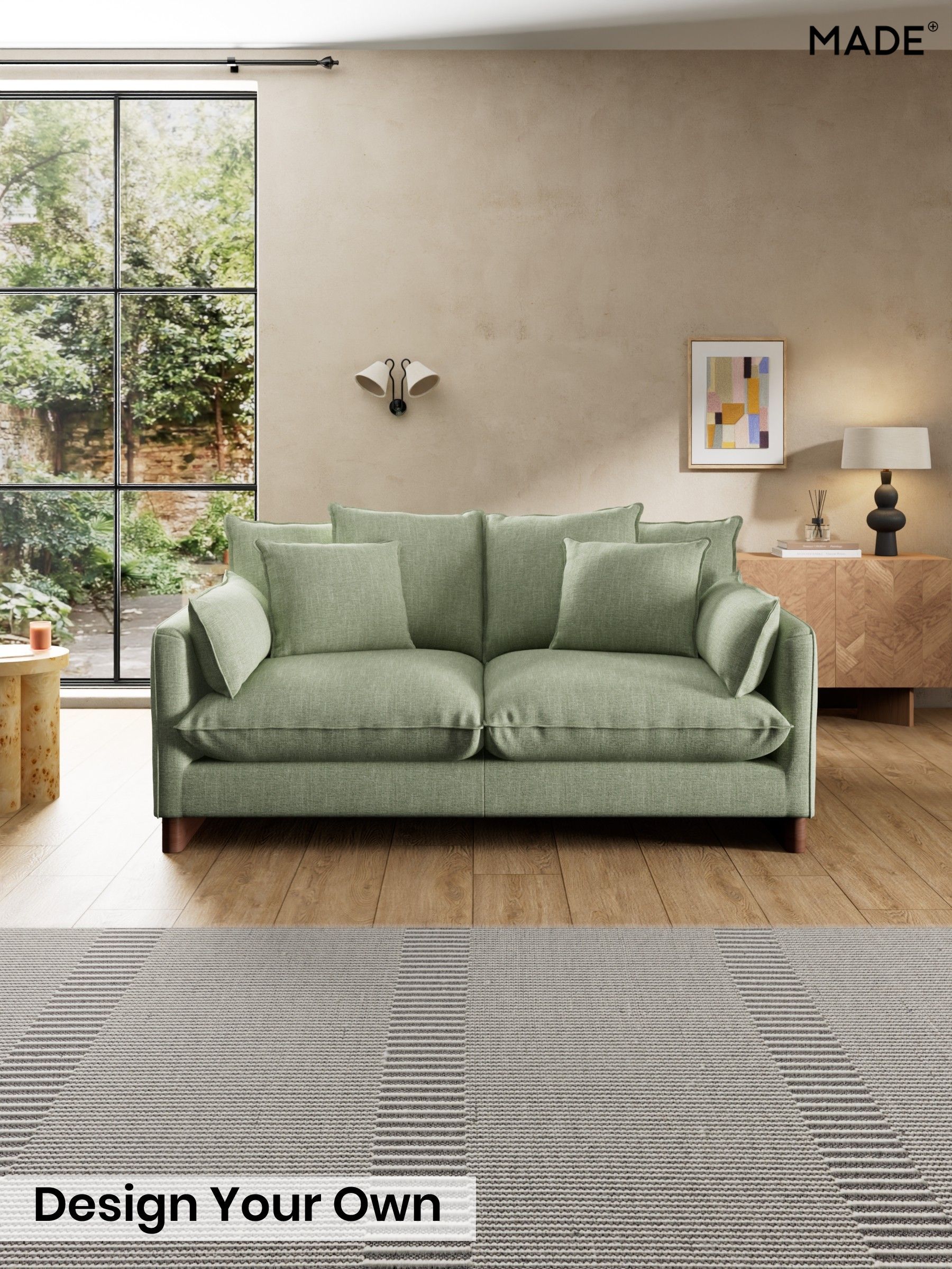 Woven Fleck/Sage Green - Whitby Scatter Back By Made