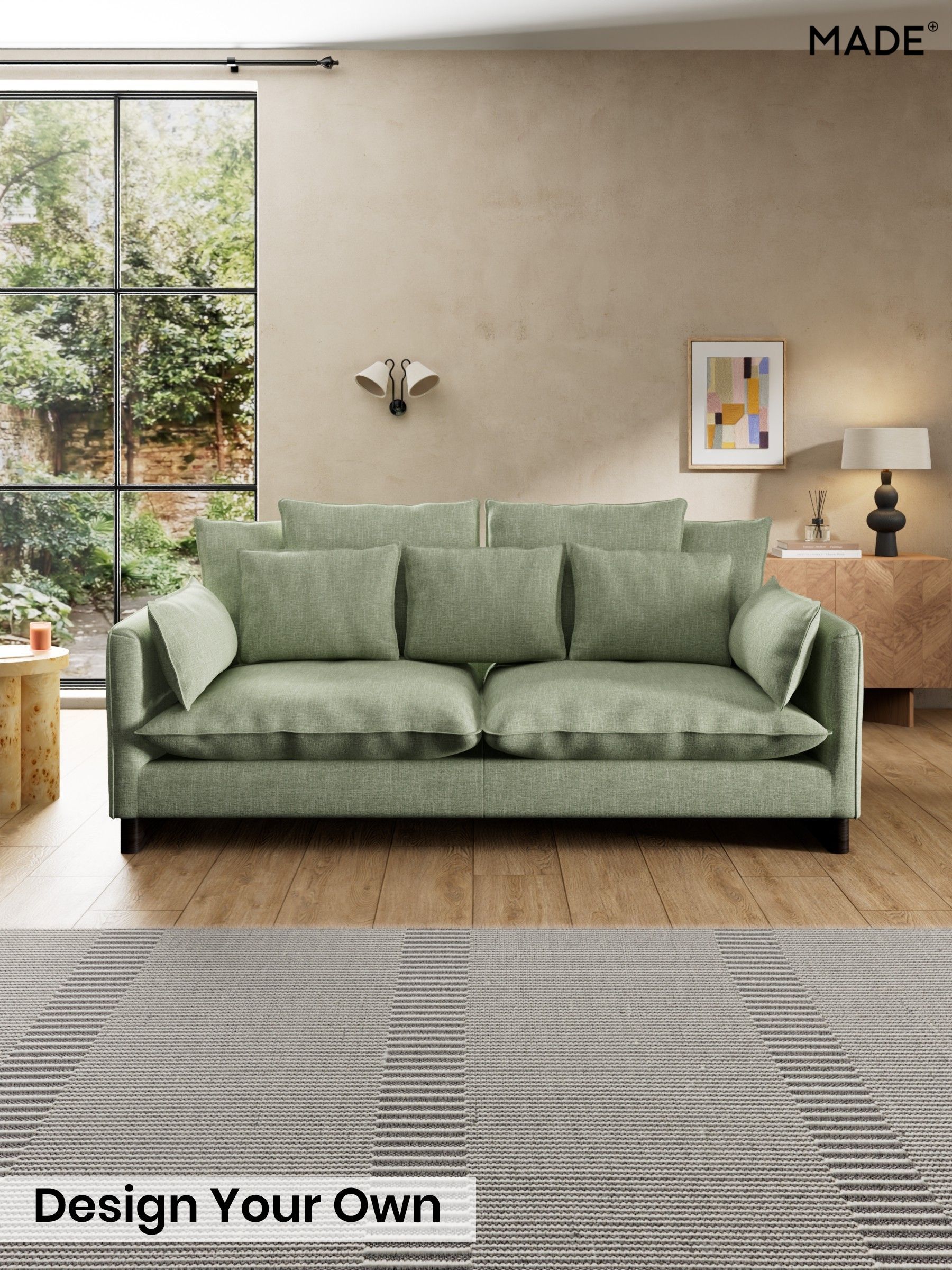 Woven Fleck/Sage Green - Whitby Scatter Back By Made