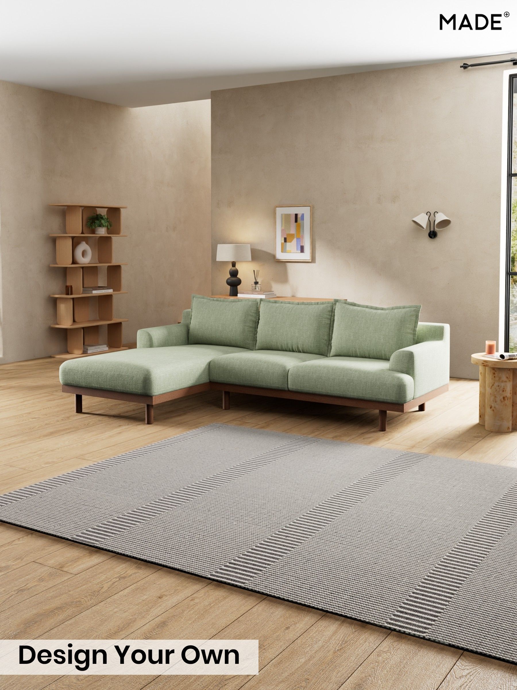 Woven Fleck/Sage Green - Turin By Made