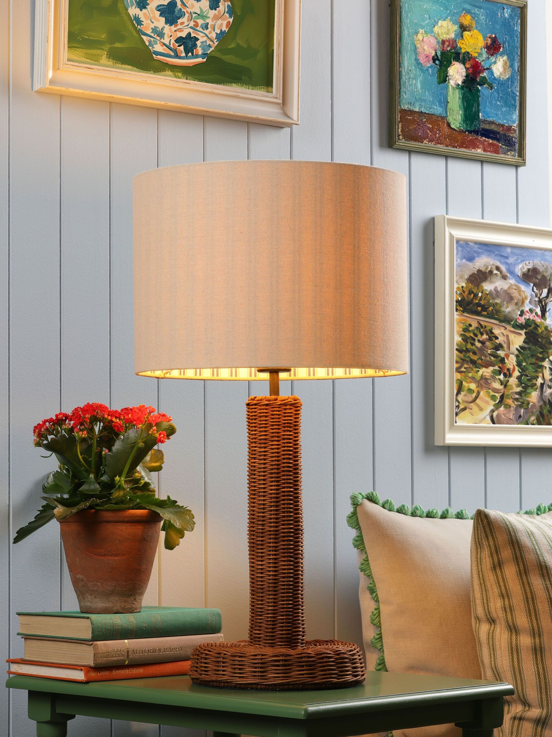 Brown Portree Rattan Table Lamp (G55646) | £120