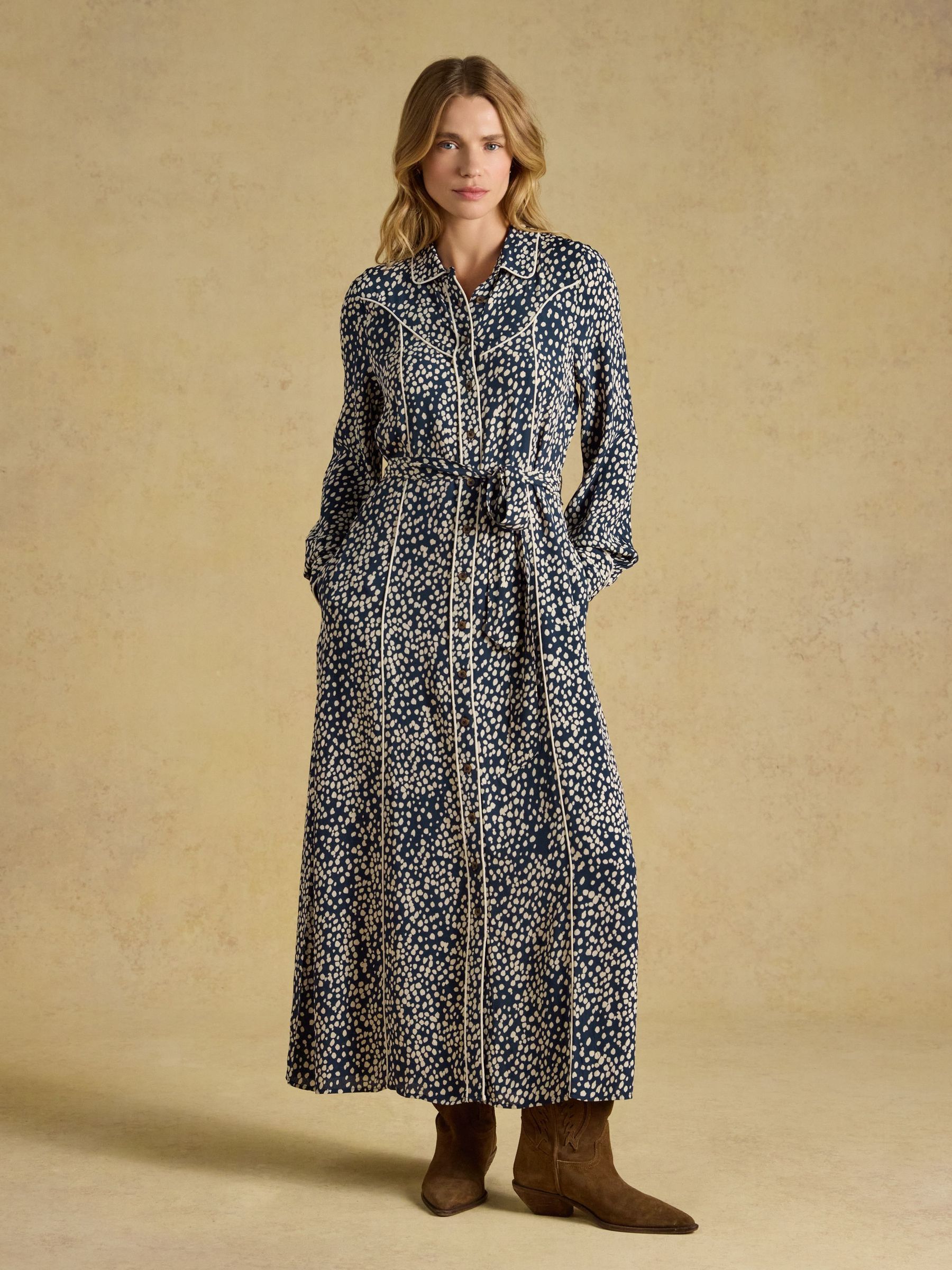 Navy - Shirt Dress