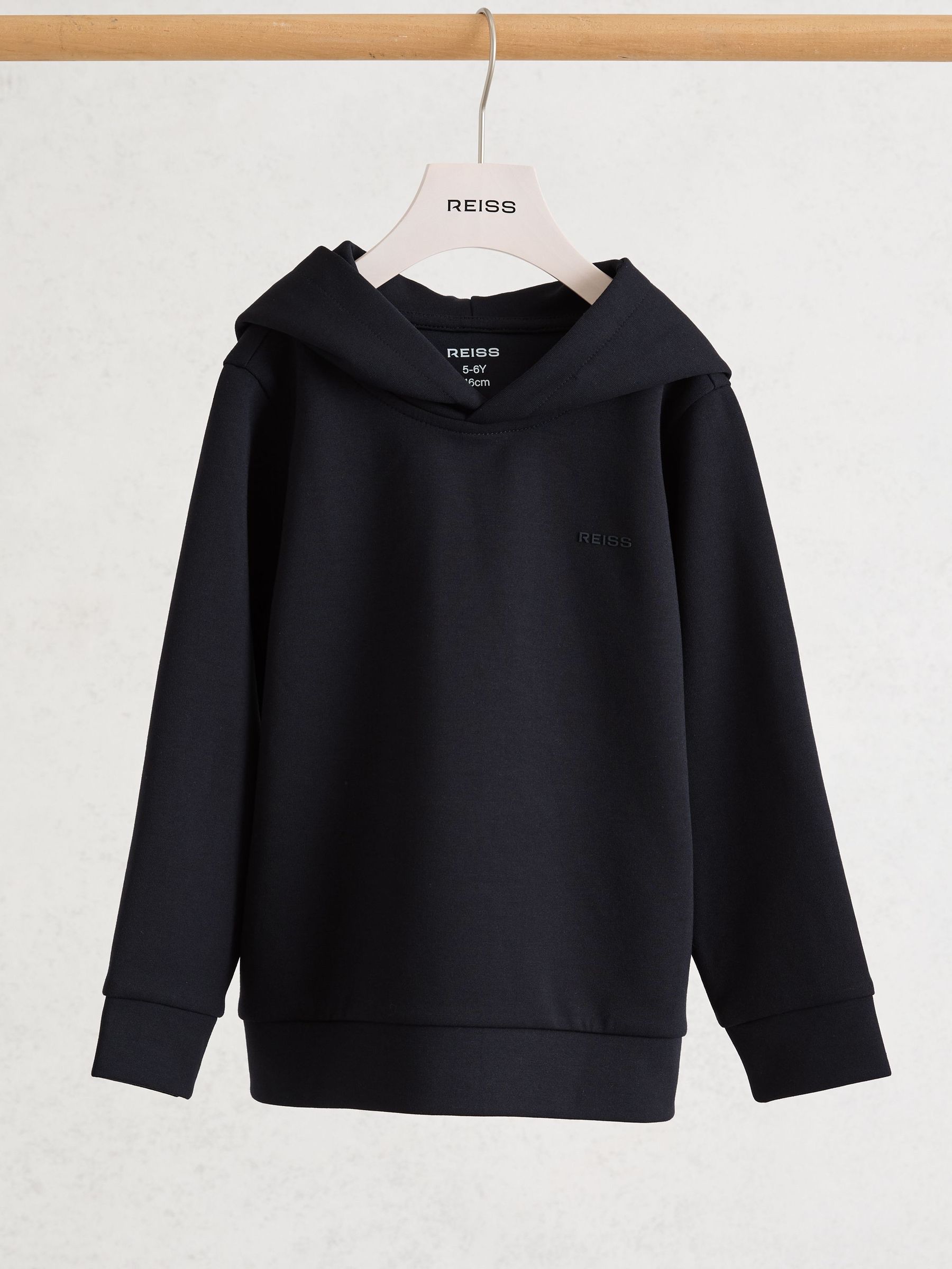 3-9 yrs Premium Interlock-Jersey Logo Hoodie in Navy (G56491) | £40