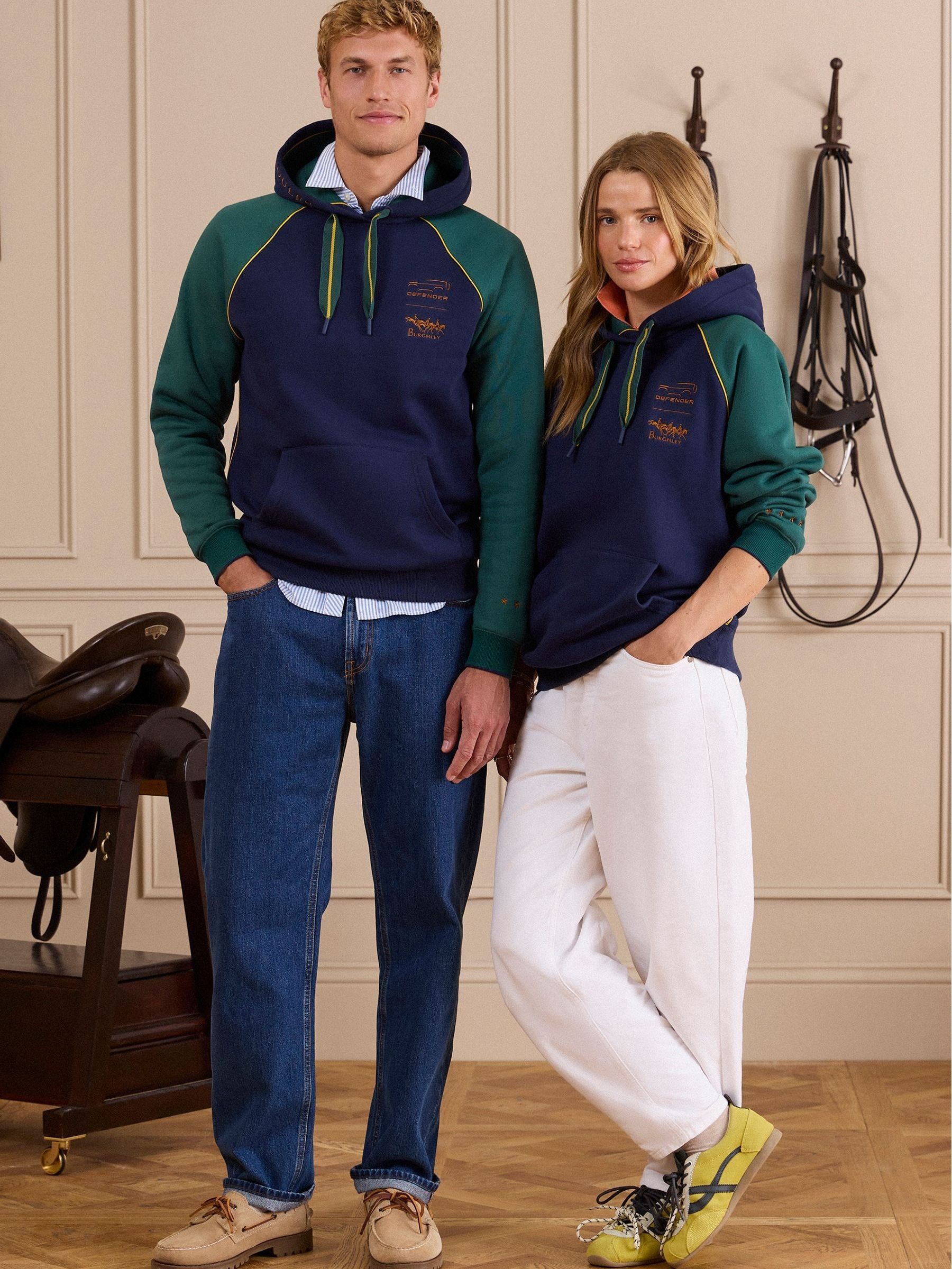 Unisex Navy Hoodie - Regular Joules Official Burghley