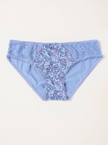 Blue - Paisley Print Classic Knickers