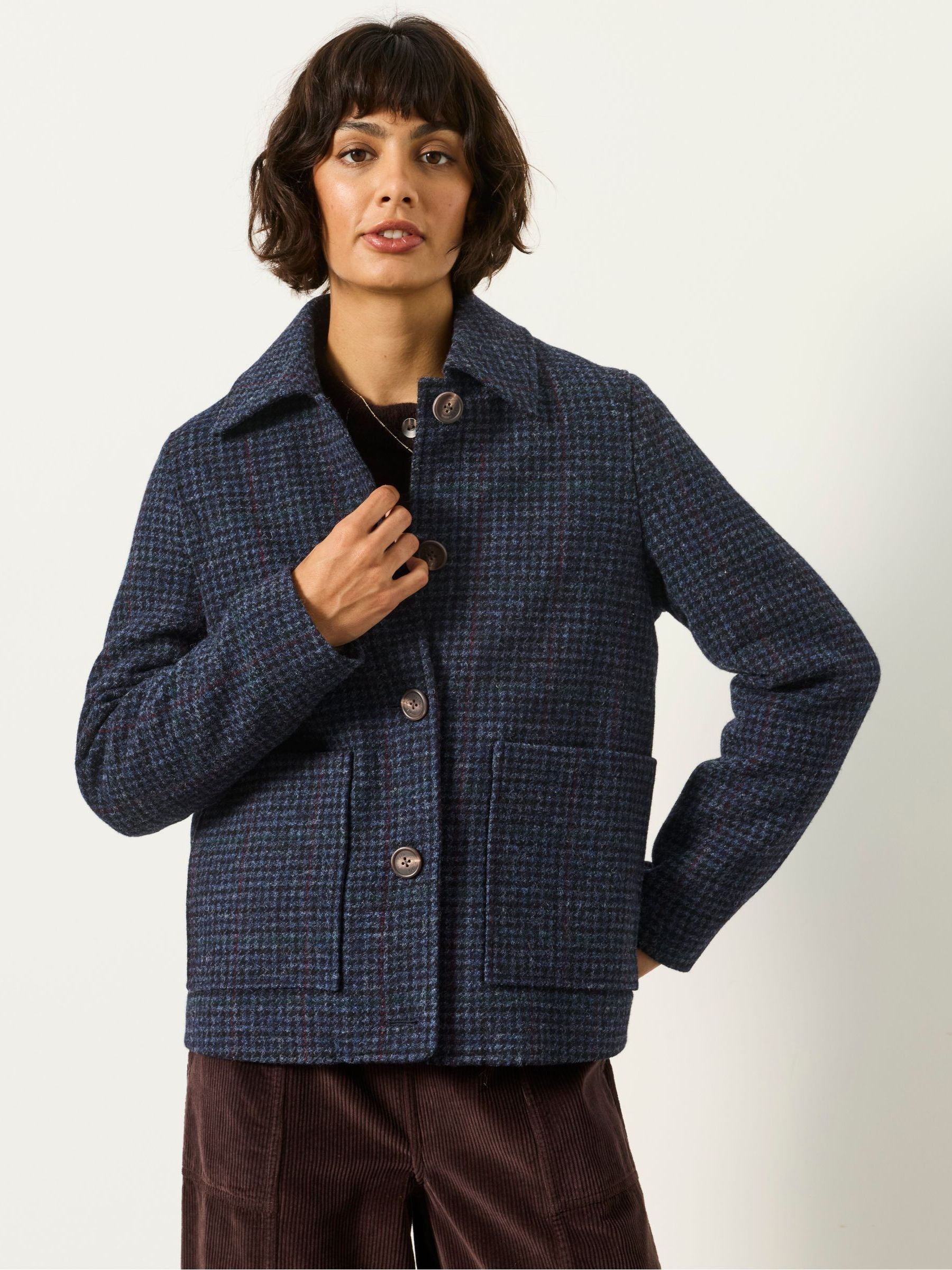 Navy - Short Wool Jacket