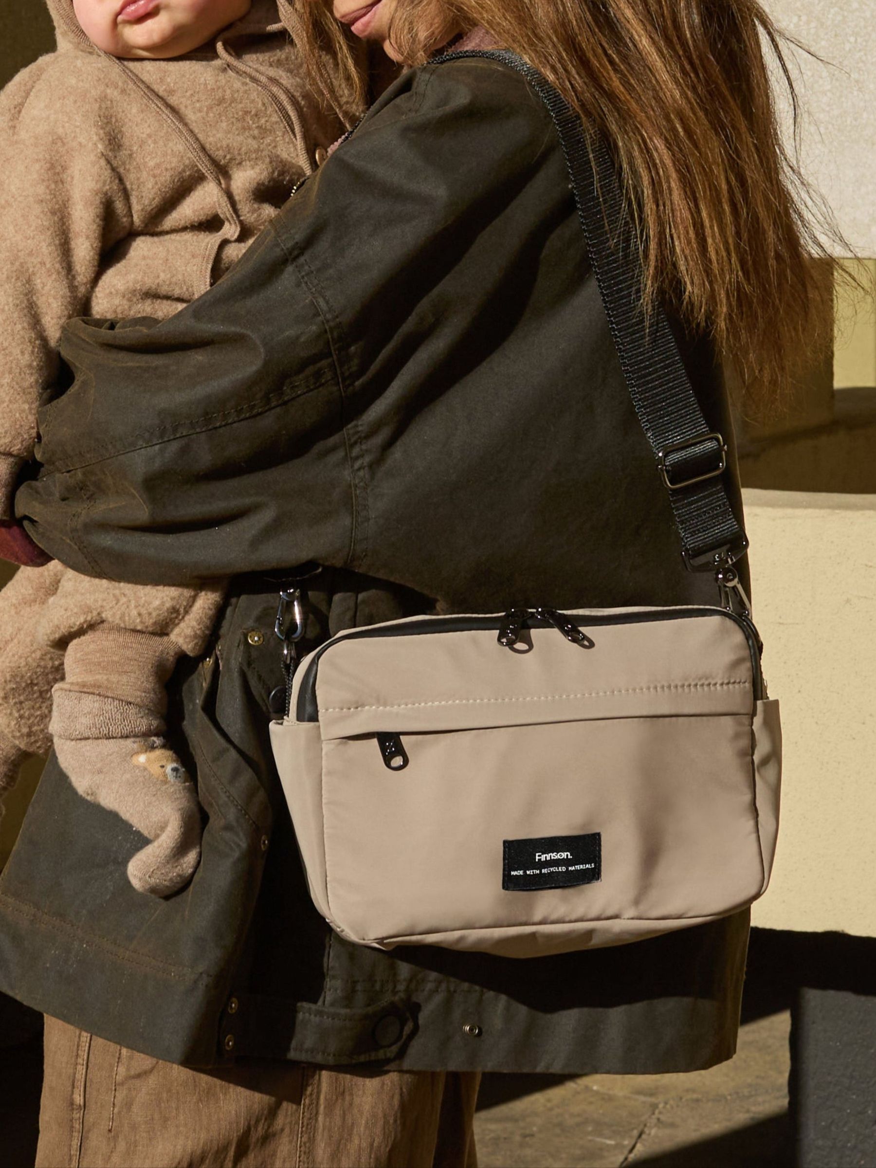 Finnson Taupe Frida Stroller Organiser With Stroller Clips (G64143) | £69