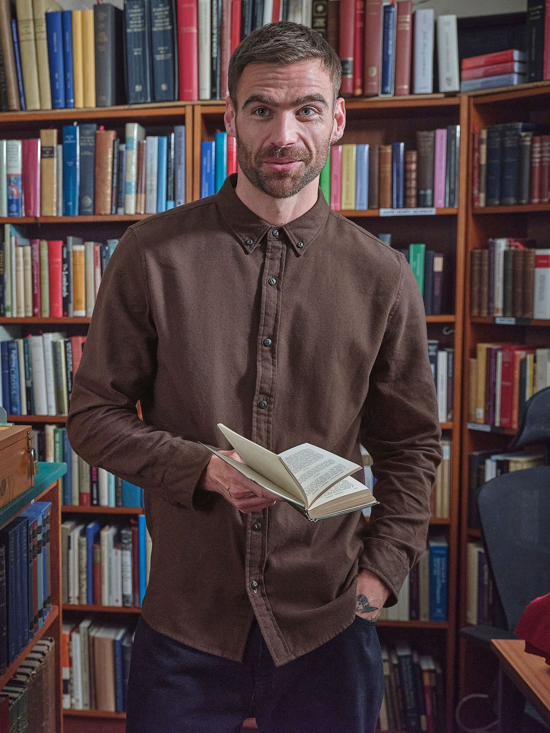Brown - Regular Long Sleeve Brushed Shirt