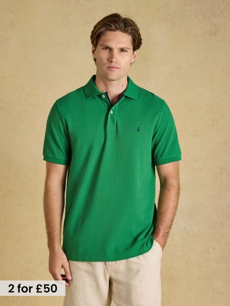 Green - Regular Cotton Pique Polo Shirt
