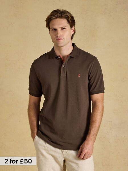 Chocolate Brown - Regular Cotton Pique Polo Shirt