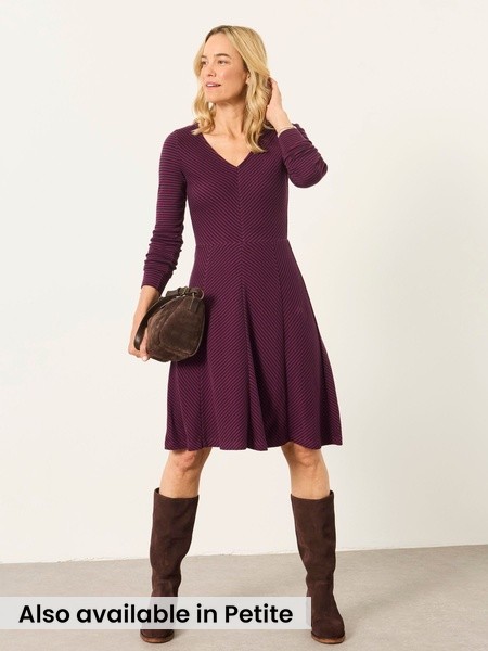 Purple Stripe - Jersey Dress