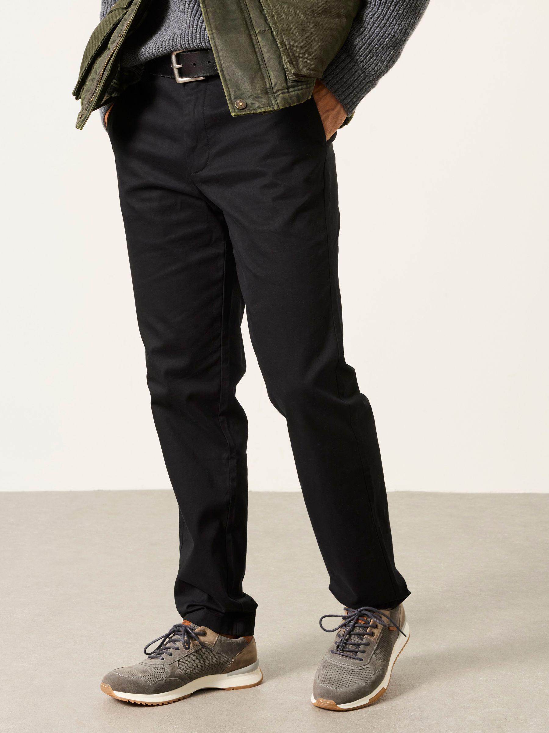 Black - Regular Tailored Fit Smart Chino Trousers