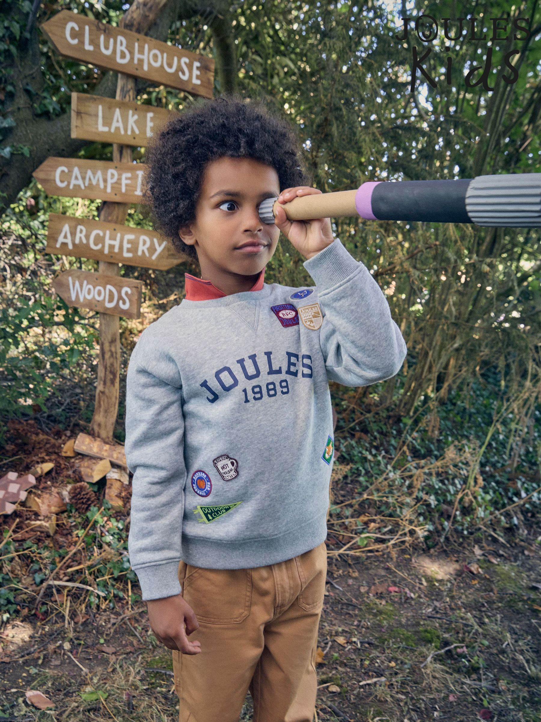 Grey Marl - Crew Badge Sweatshirt