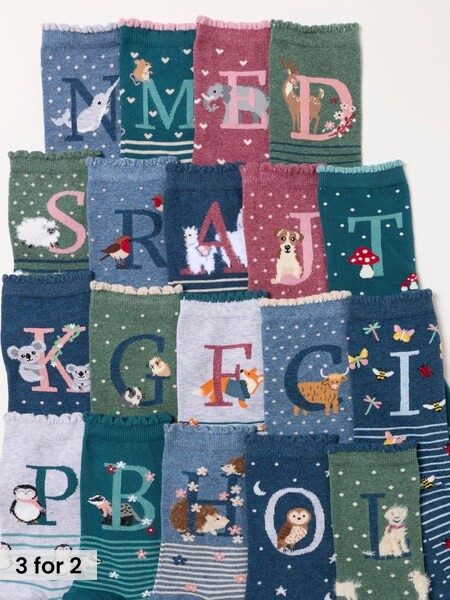 Multi Colour - Alphabet Socks