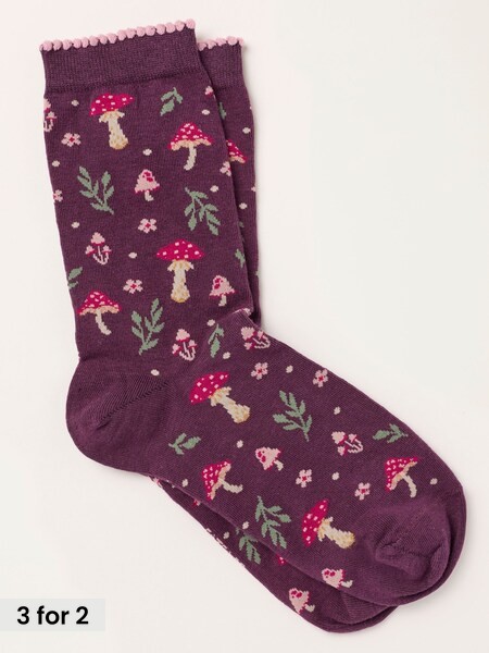 Purple - Toadstool Socks