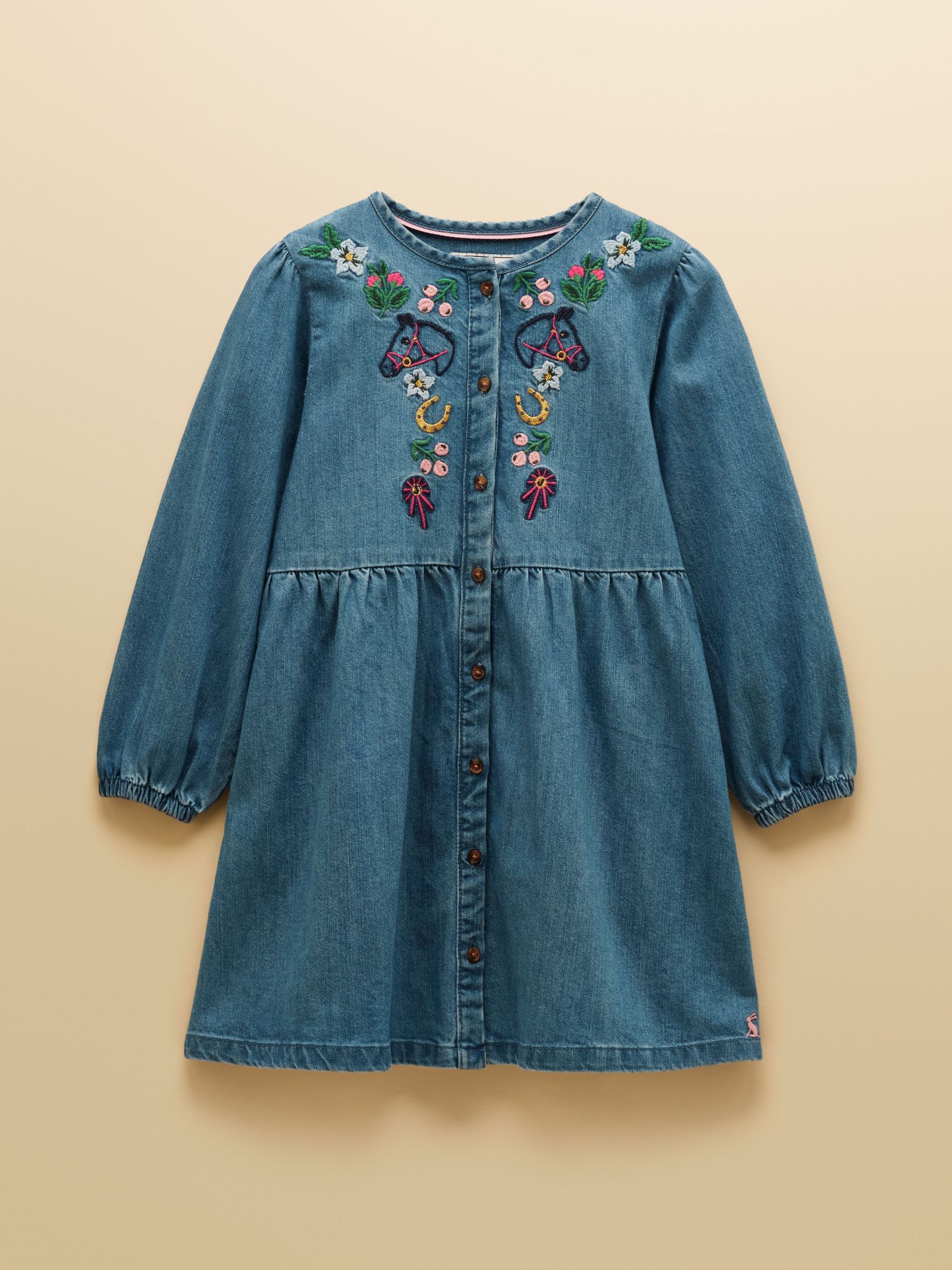 Denim - Denim Embroidered Dress