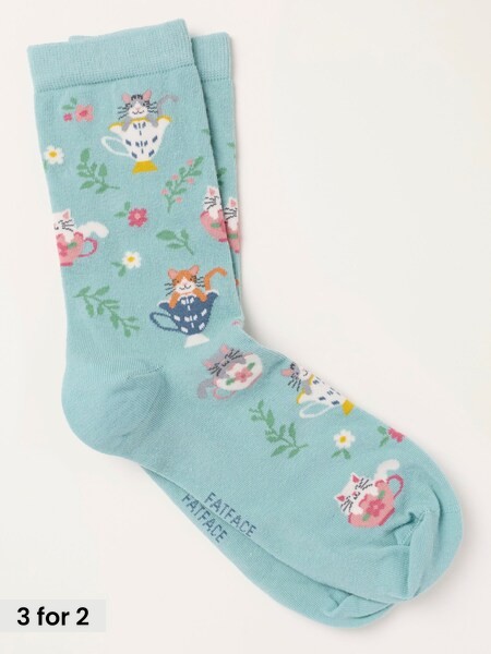 Blue - Teacup Cats Socks
